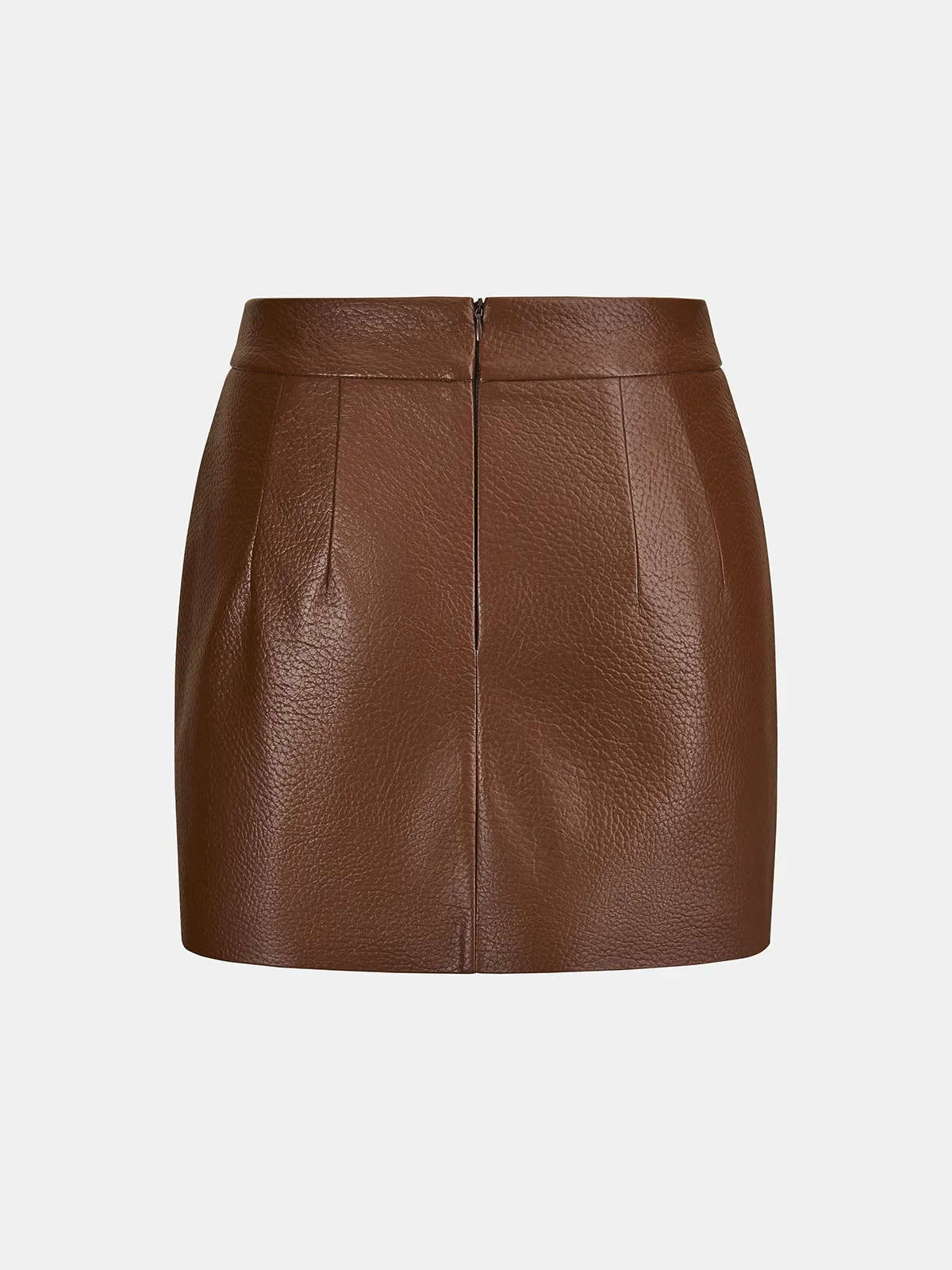 Faux Leather Belted Jacket & Skirt Set sold by COMMENSE product image thumbnail 5