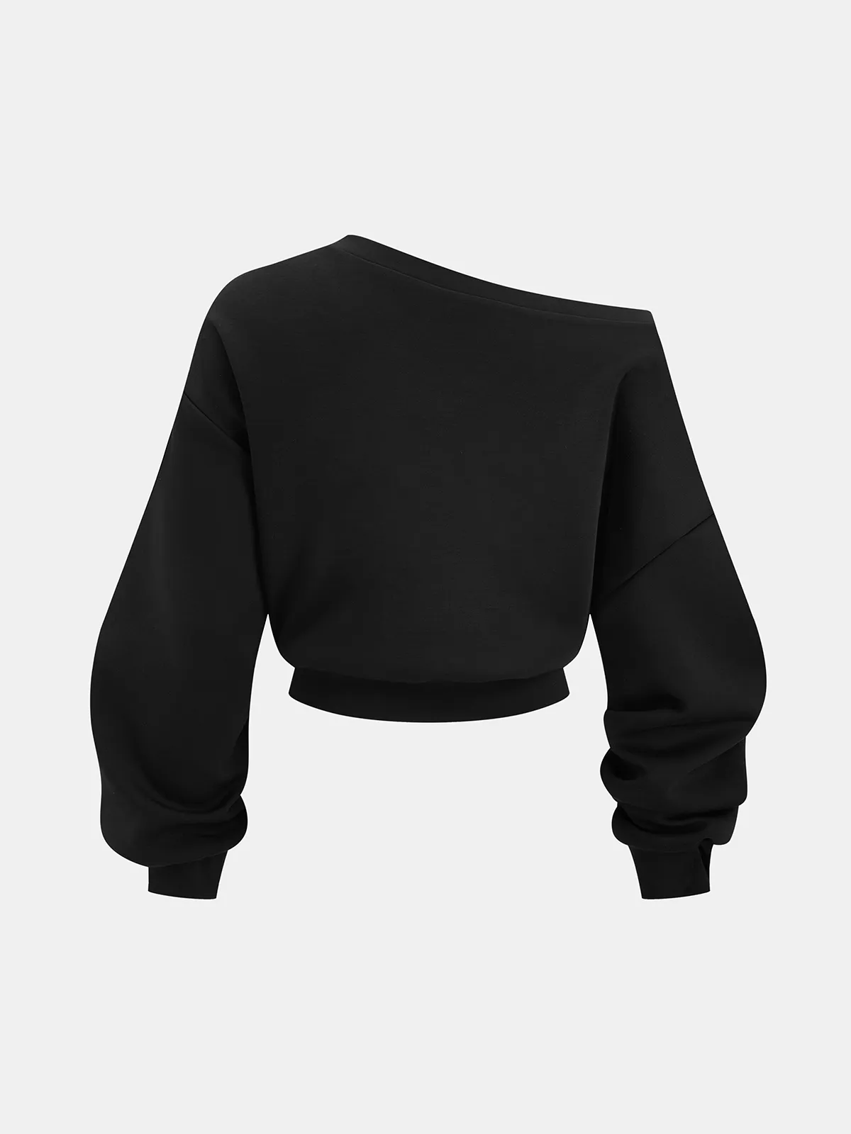 Off-Shoulder Sweatshirt & Drawstring Pants Set sold by COMMENSE product image thumbnail 3