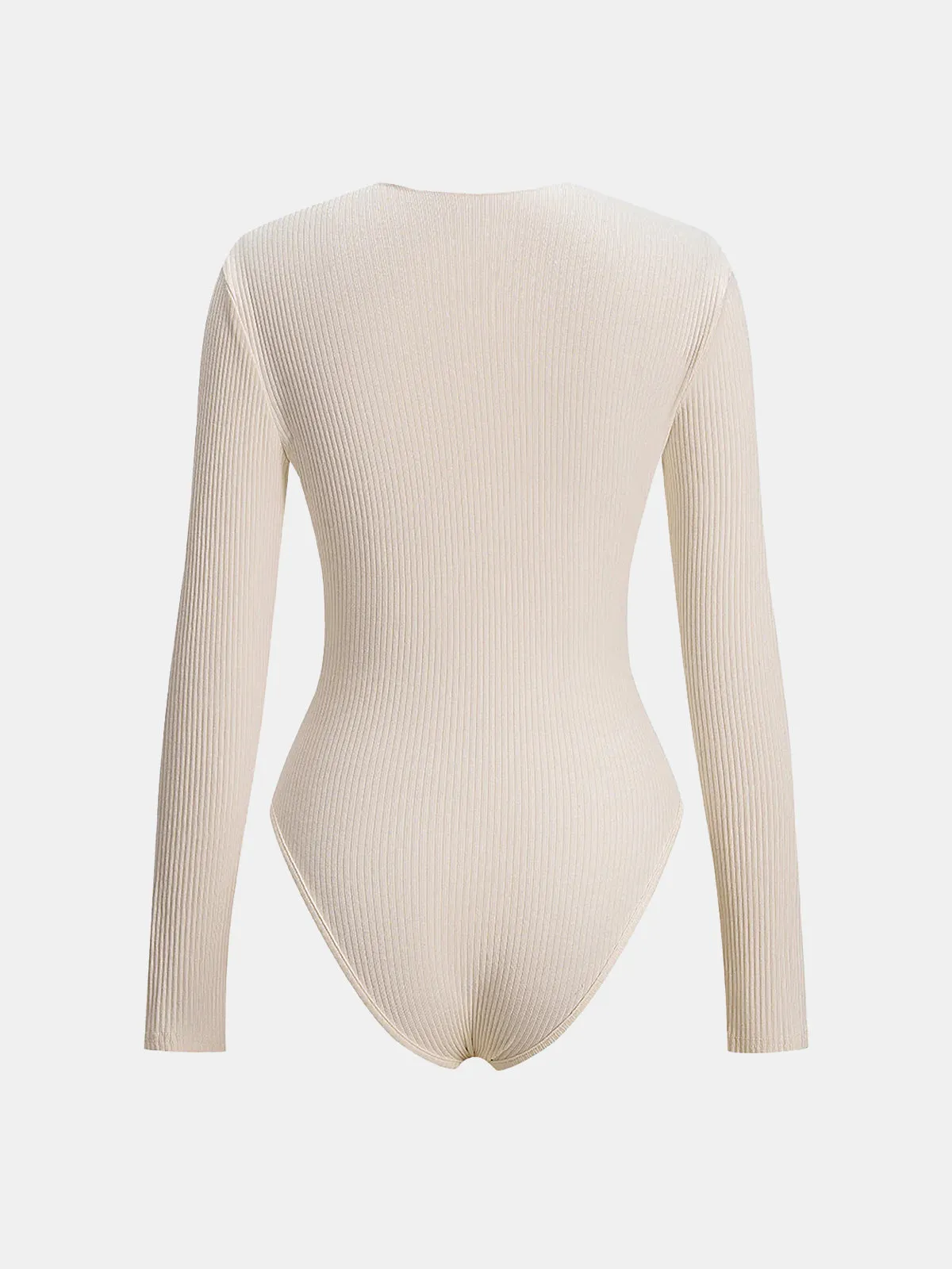 Decor Button Ribbed Knit Bodysuit sold by COMMENSE product image thumbnail 2