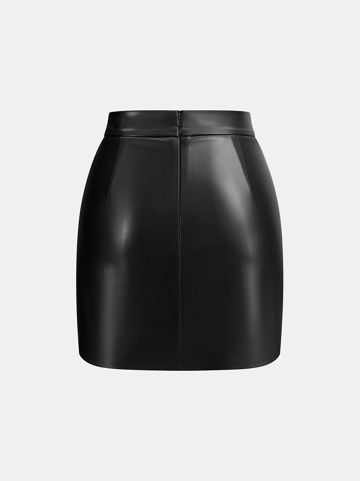 Faux Leather Ruched Mini Skirt sold by COMMENSE product image thumbnail 2