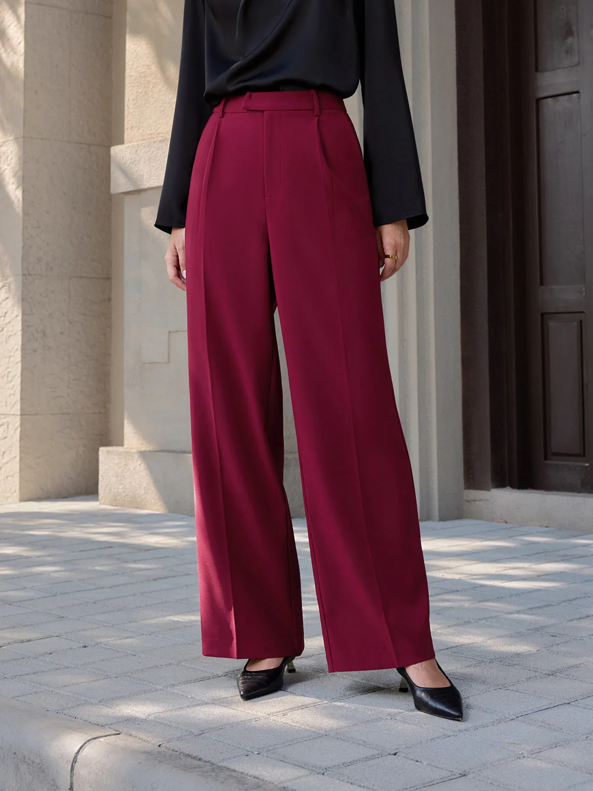 Casual Mid-Waist Straight-Leg Pants sold by COMMENSE product image thumbnail 4