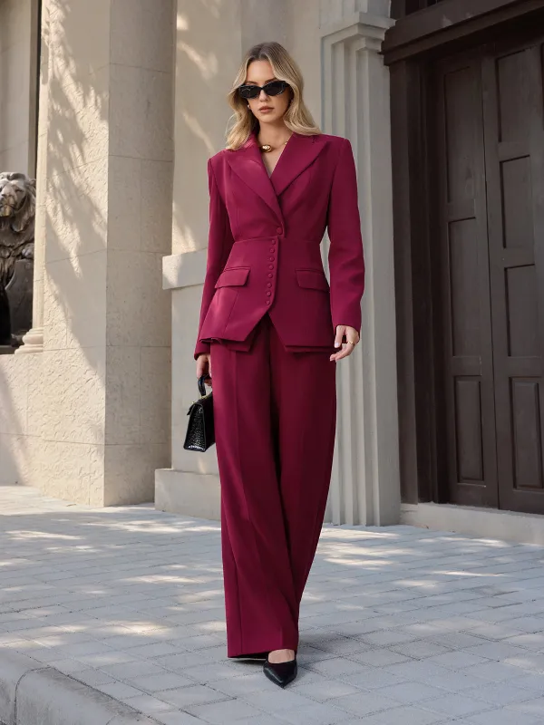 Casual Mid-Waist Straight-Leg Pants sold by COMMENSE