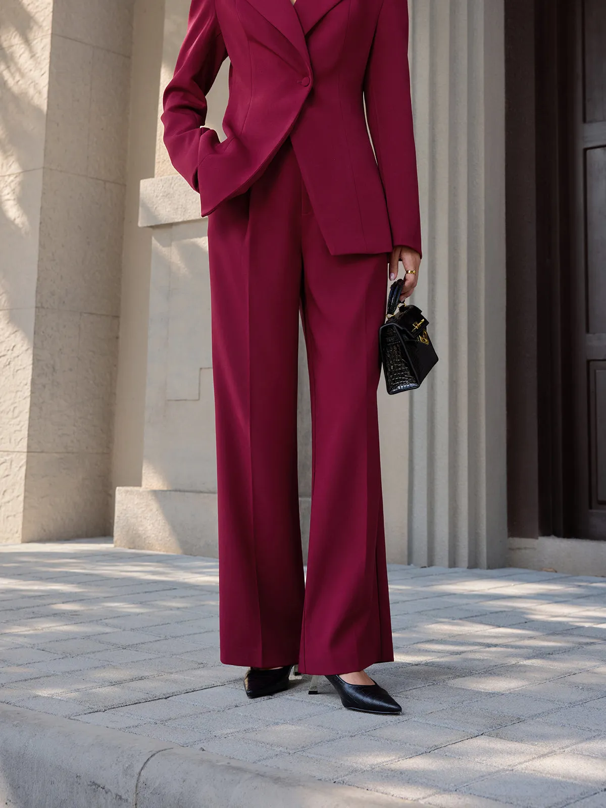 Casual Mid-Waist Straight-Leg Pants sold by COMMENSE product image thumbnail 2