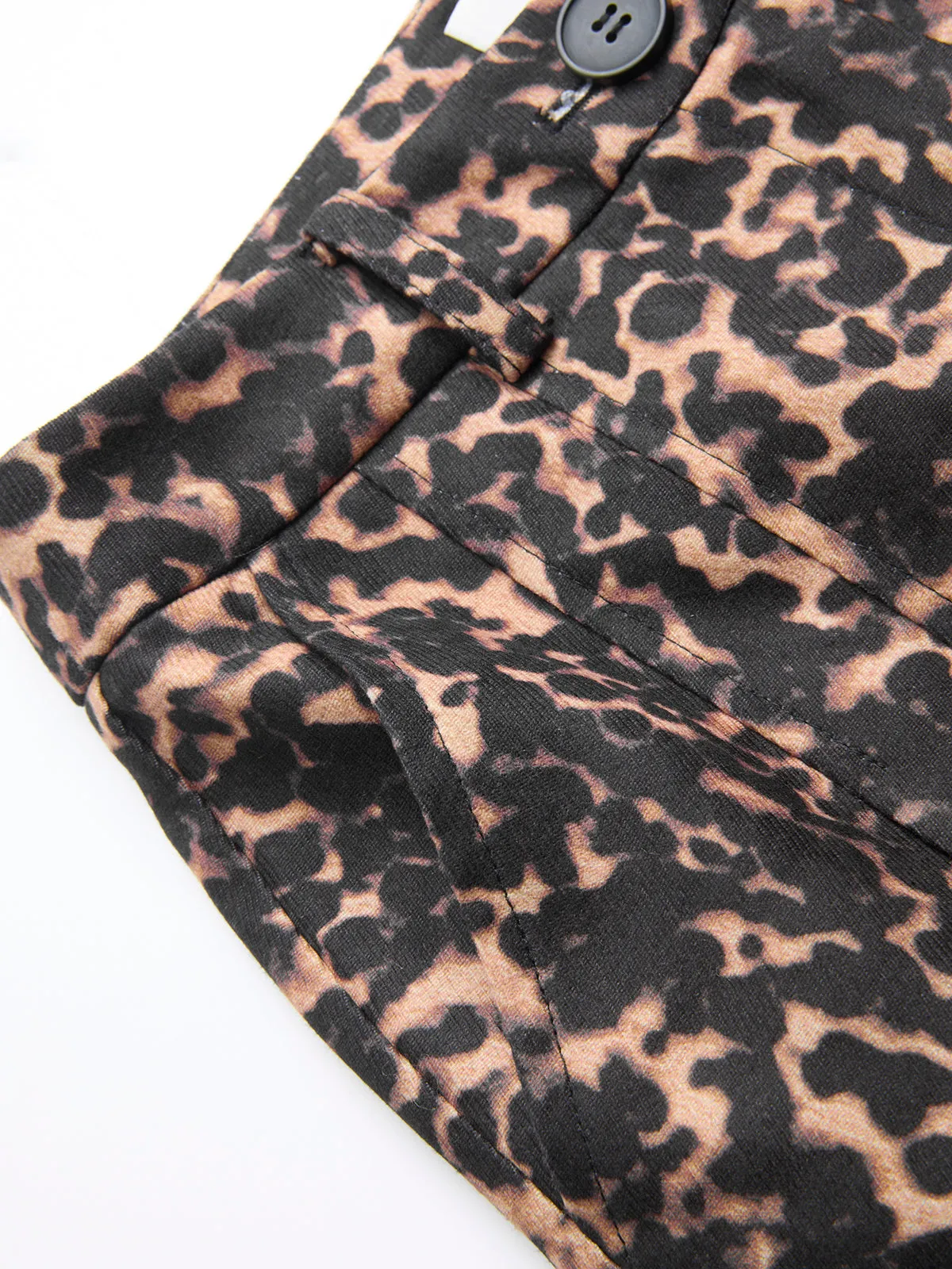 Leopard Print Pleated Wide-Leg Pants sold by COMMENSE product image thumbnail 4