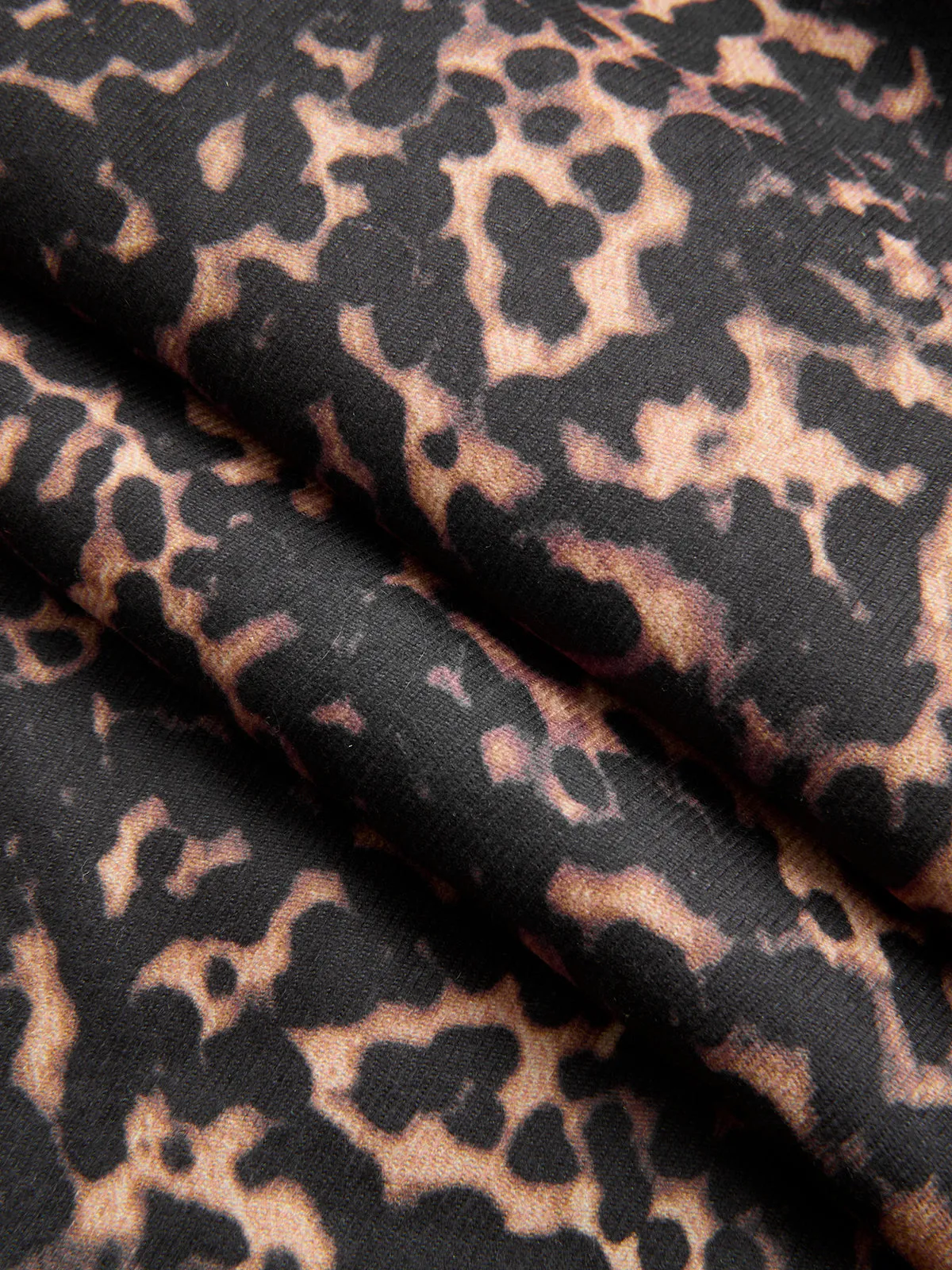 Leopard Print Pleated Wide-Leg Pants sold by COMMENSE product image thumbnail 3