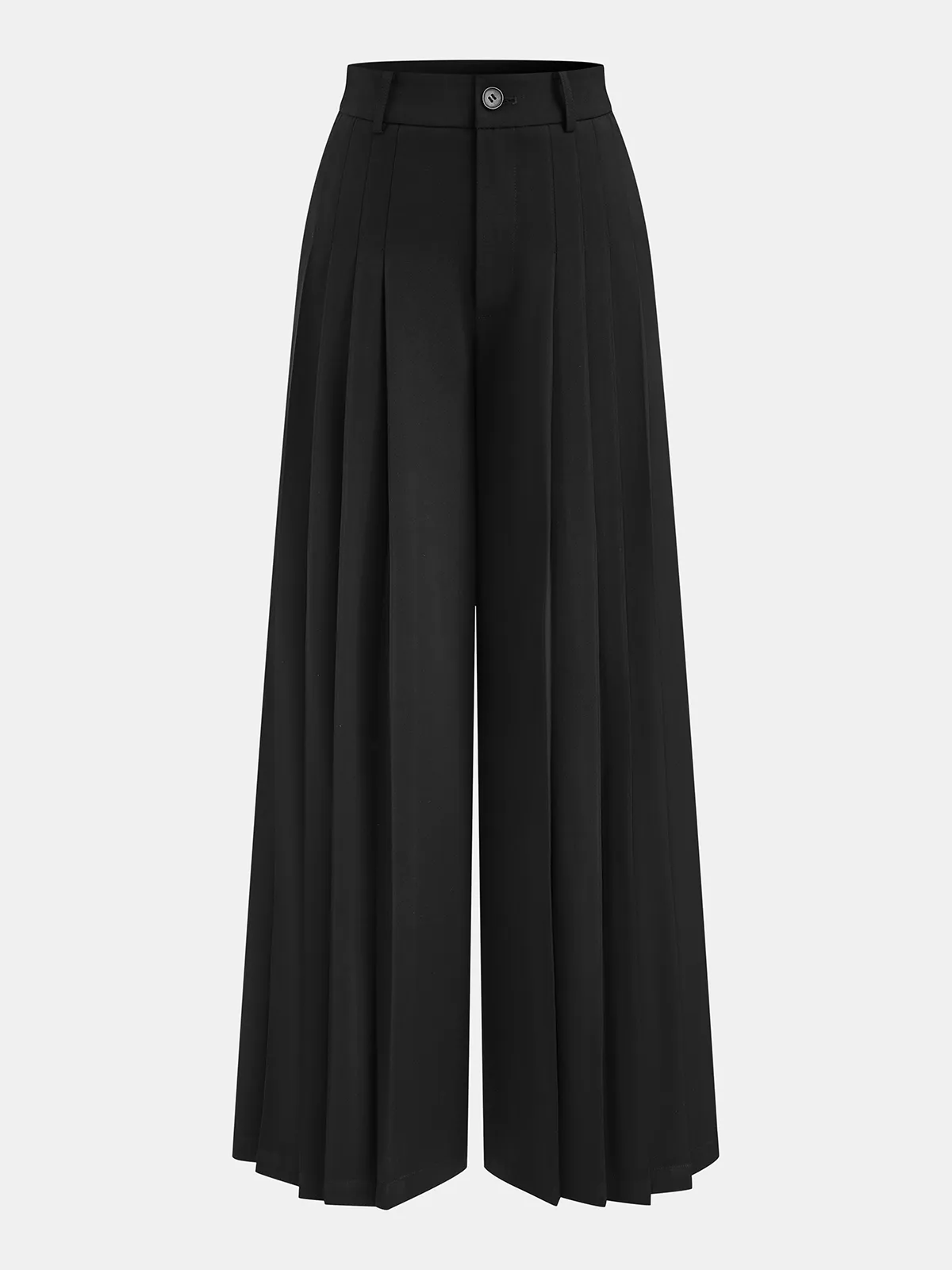 Pleated Mid-Waist Wide-Leg Pants sold by COMMENSE