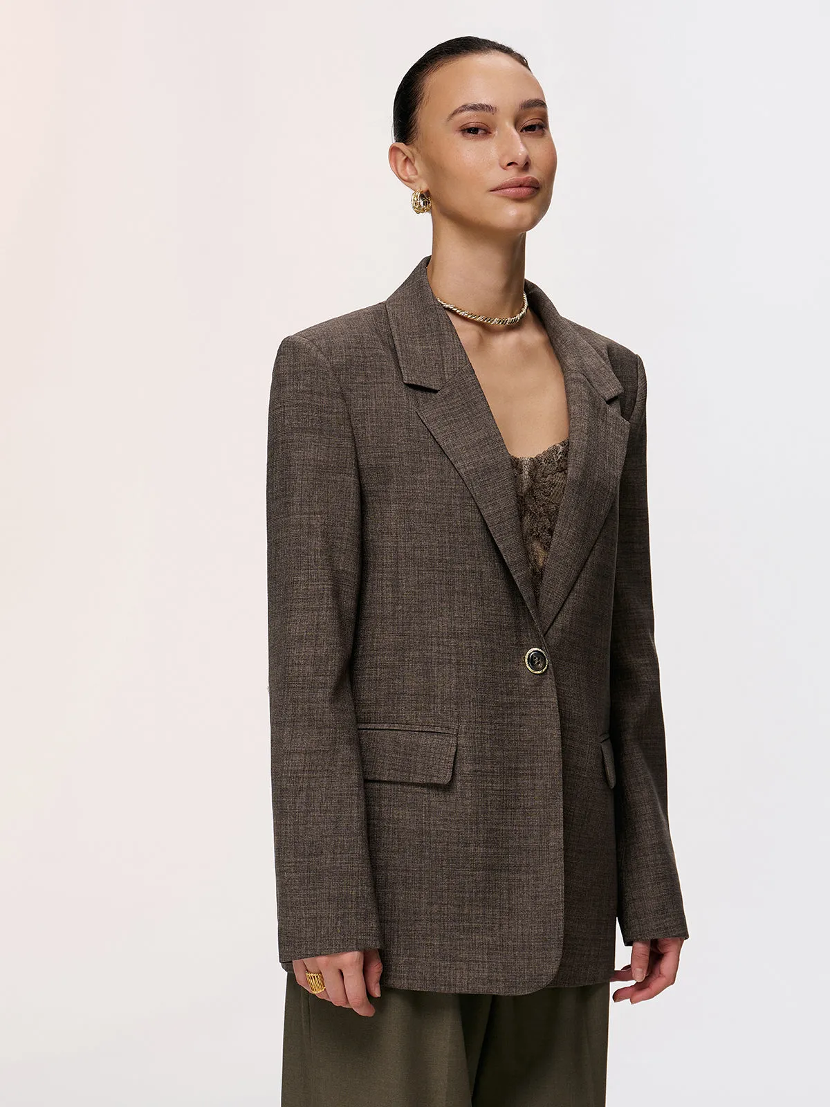 Lace Back Tie Detail Blazer sold by COMMENSE product image thumbnail 5