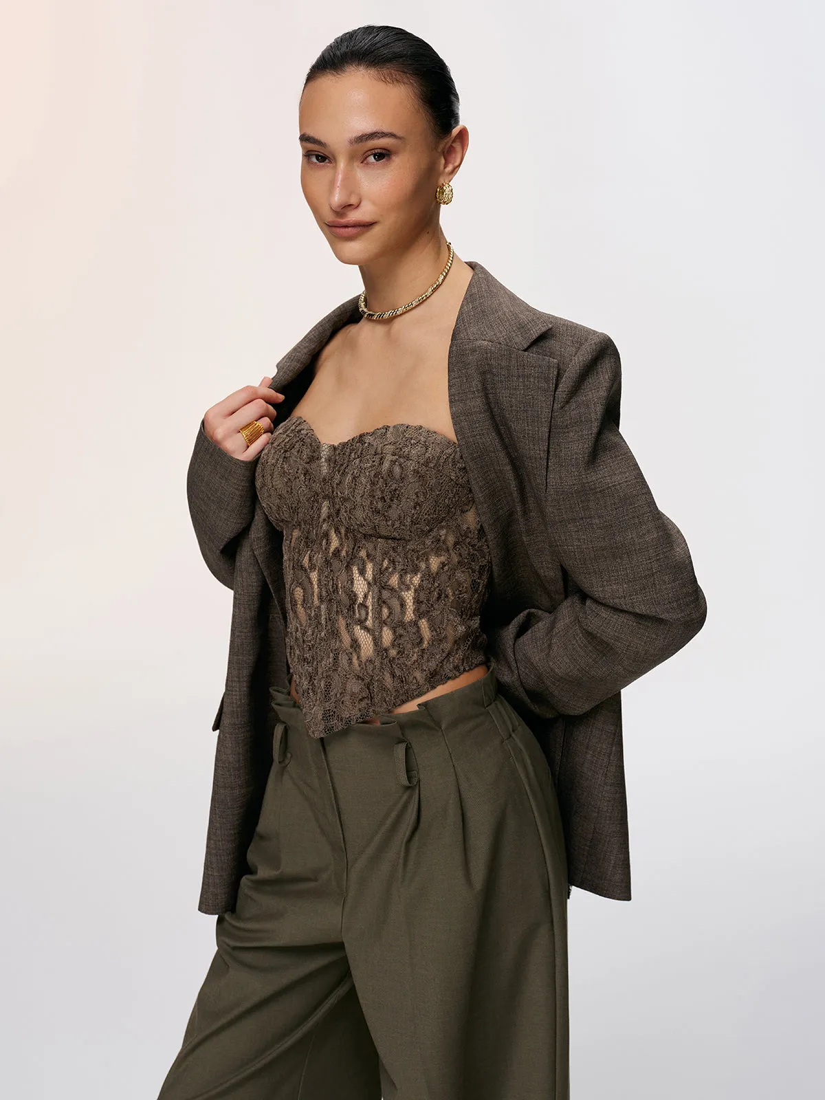 Lace Strapless Corset Top sold by COMMENSE product image thumbnail 5