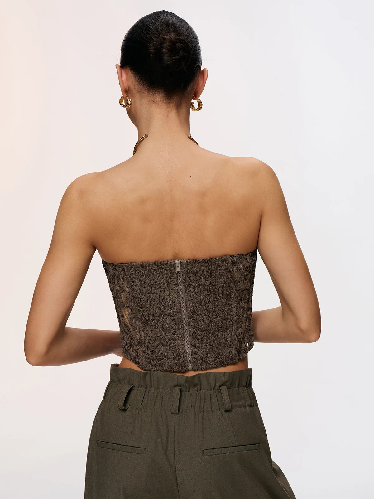 Lace Strapless Corset Top sold by COMMENSE product image thumbnail 4