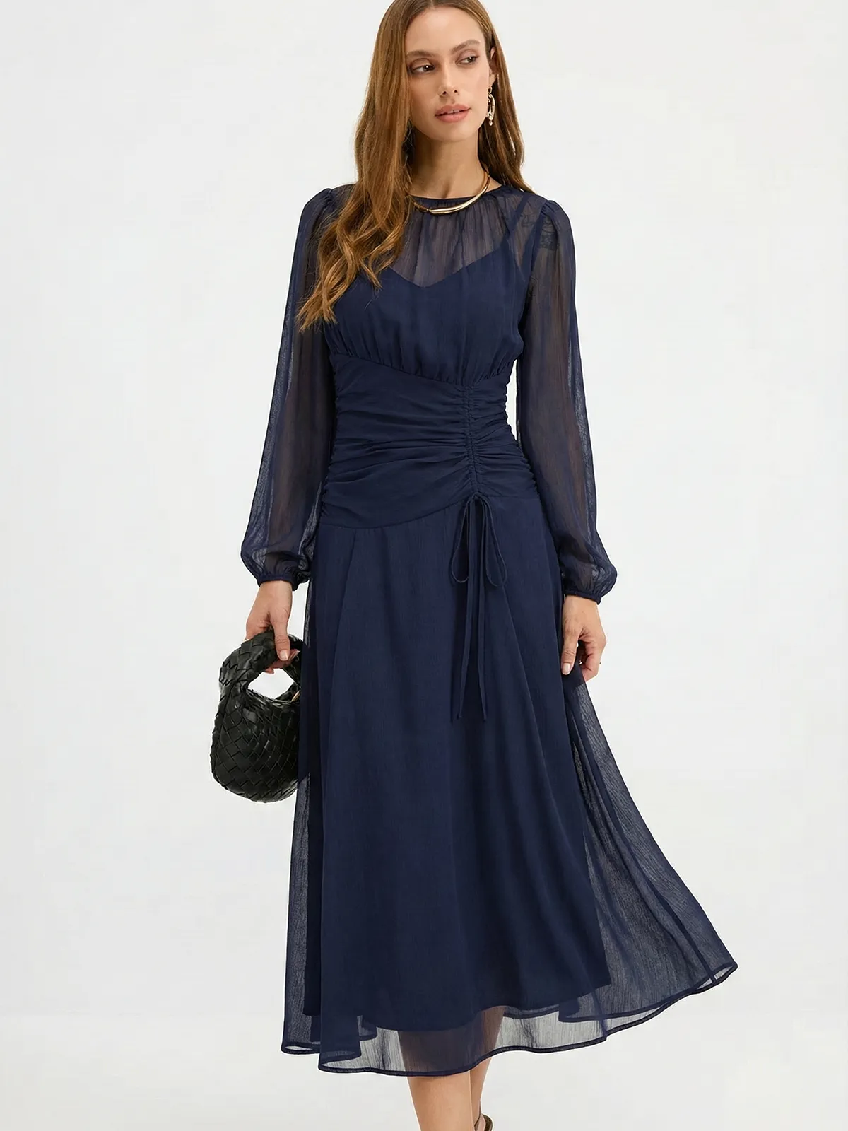 2 in 1 Semi-Sheer Chiffon Maxi Dress sold by COMMENSE