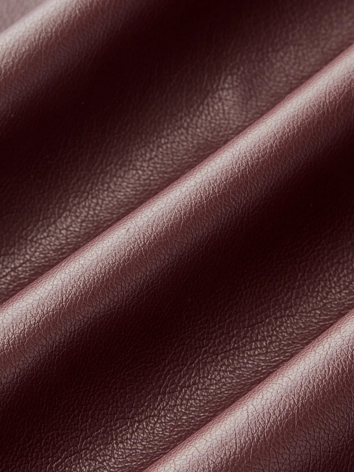 Asymmetric Neckline Ruched Faux Leather Top sold by COMMENSE product image thumbnail 3