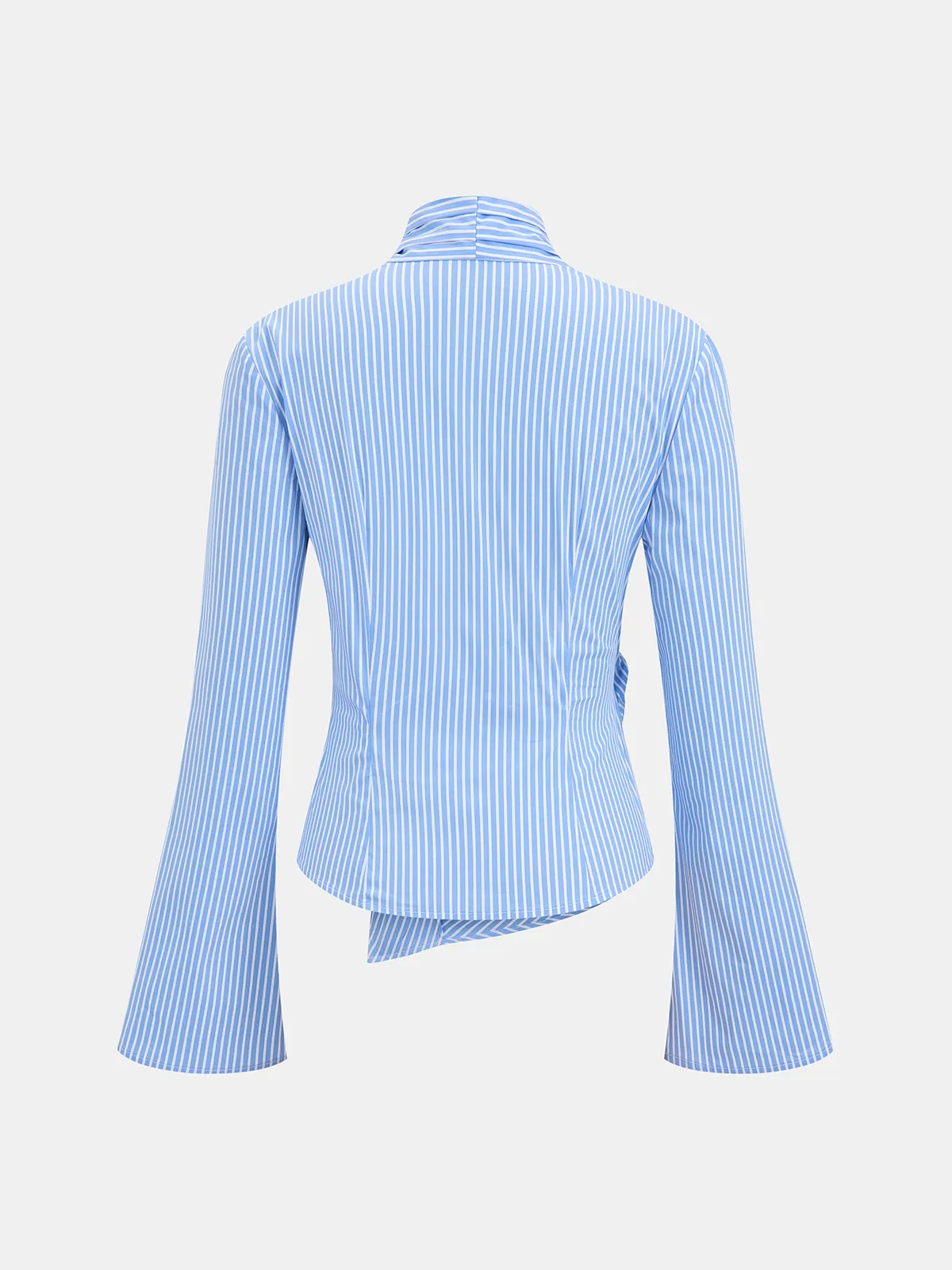 Metal Detail Flared Sleeve Striped Top sold by COMMENSE product image thumbnail 2