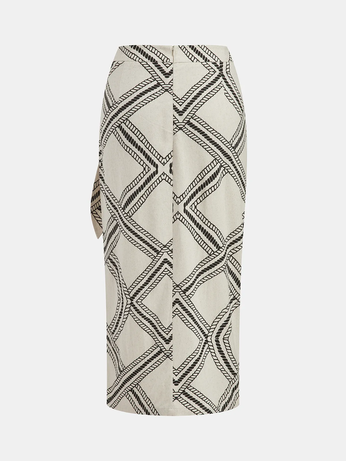 Abstract-Print Wrap Midi Skirt sold by COMMENSE product image thumbnail 2