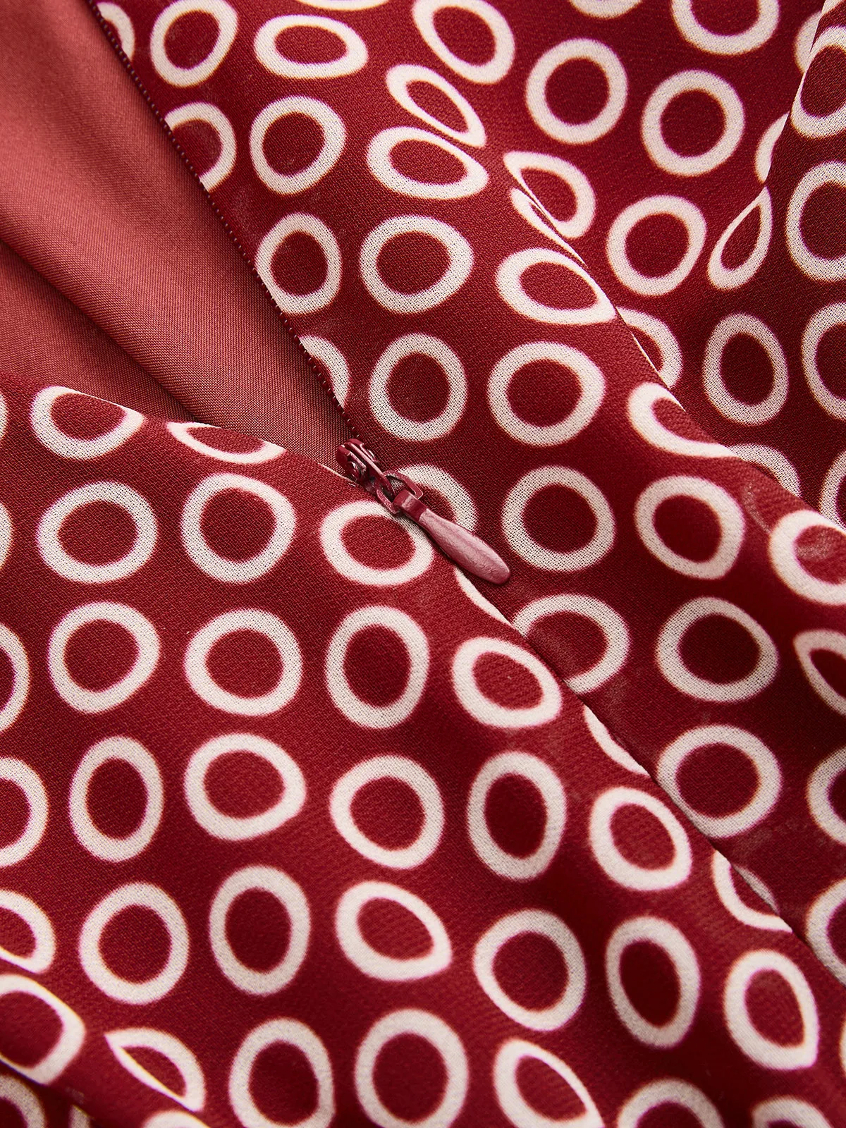 Geometric Print Chiffon Pleated Maxi Dress sold by COMMENSE product image thumbnail 4