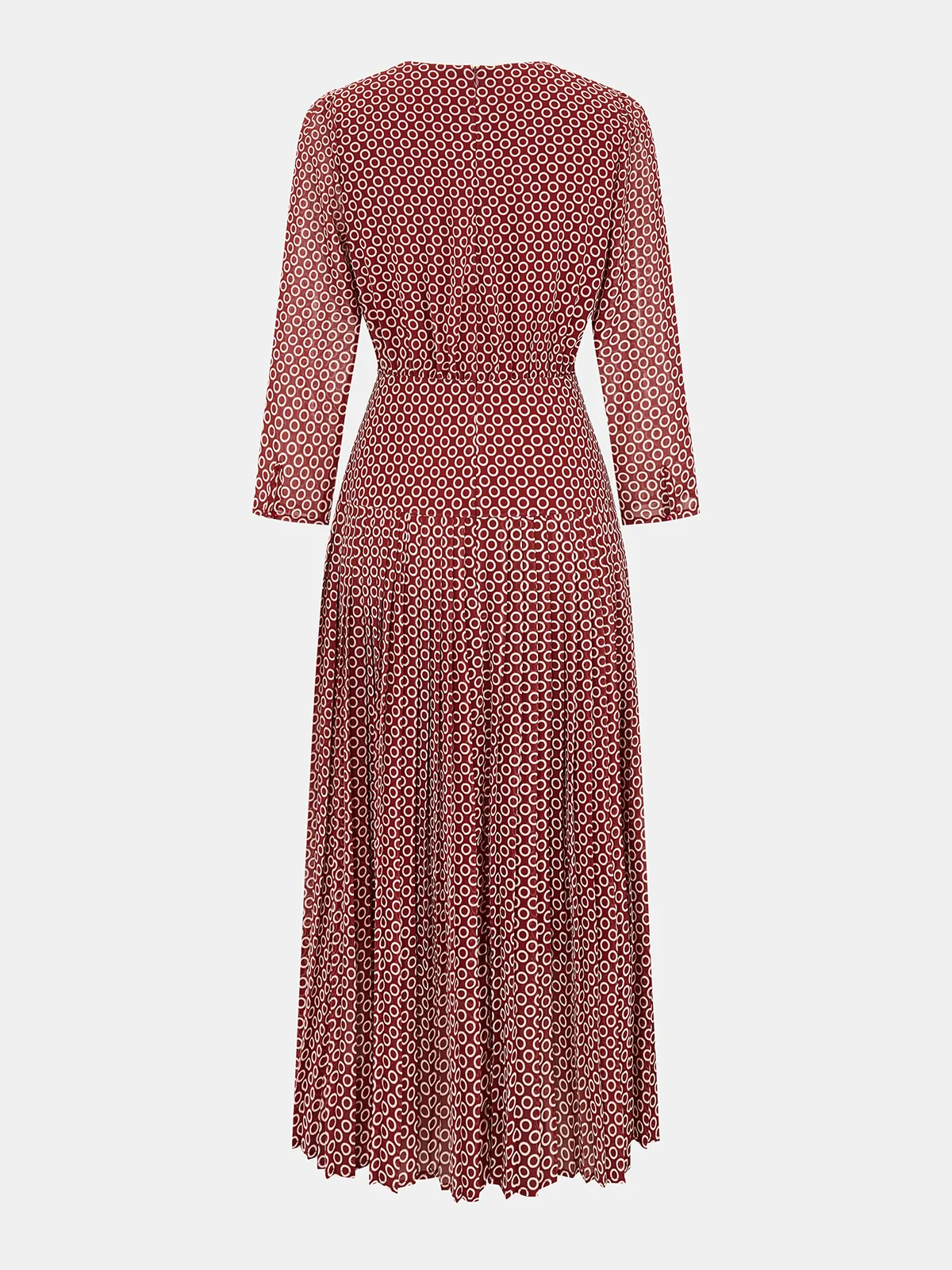 Geometric Print Chiffon Pleated Maxi Dress sold by COMMENSE product image thumbnail 2