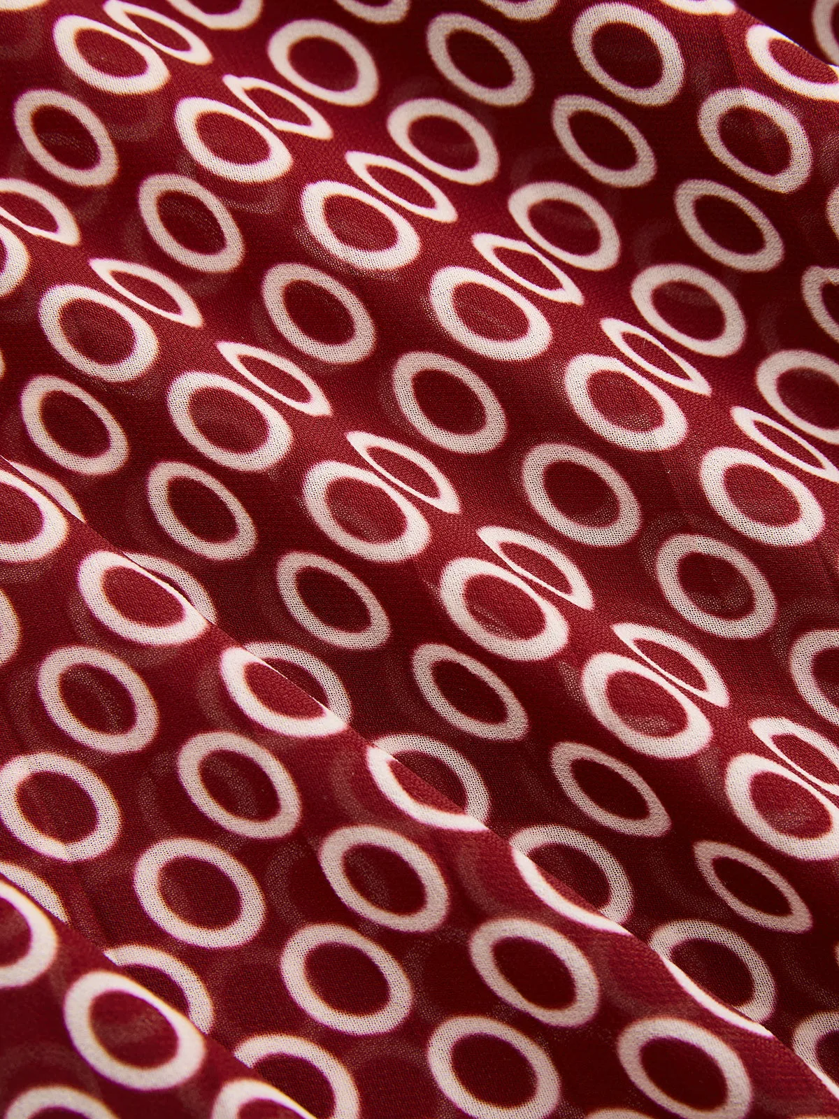 Geometric Print Chiffon Pleated Maxi Dress sold by COMMENSE product image thumbnail 3