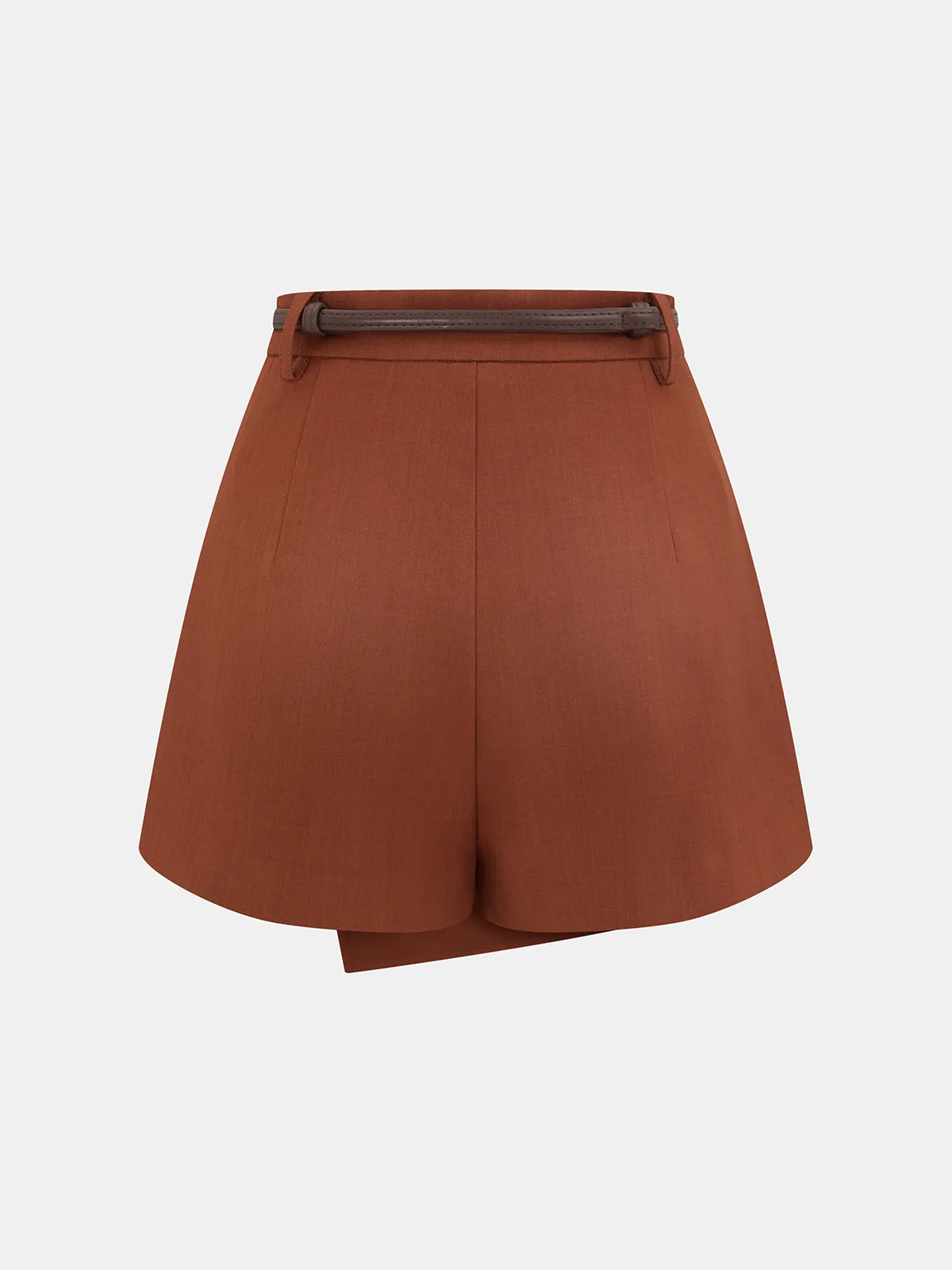 Belted Asymmetric Mid-Waist Skort sold by COMMENSE product image thumbnail 2