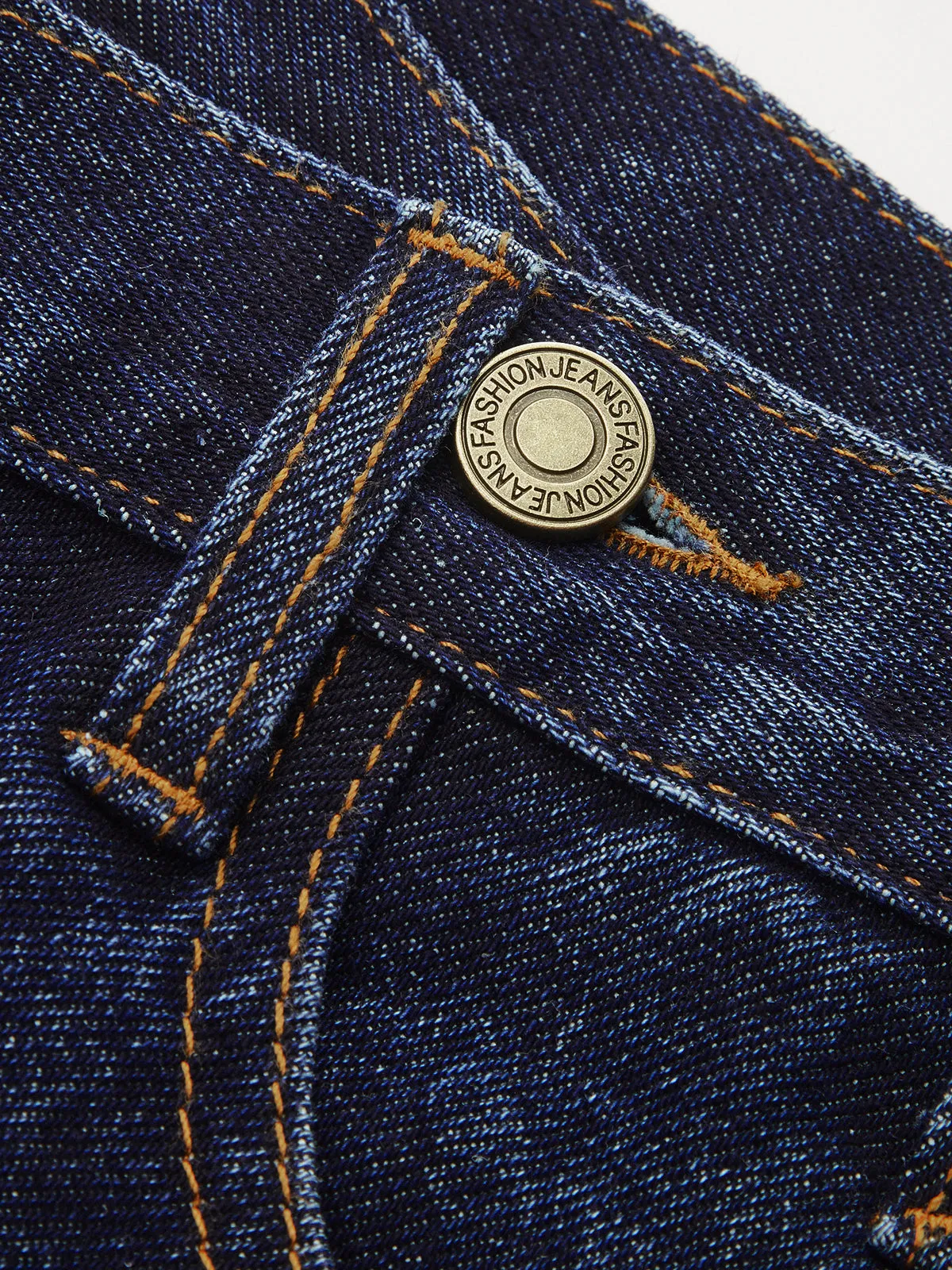 Asymmetric Placket Curved-Leg Jeans sold by COMMENSE product image thumbnail 4