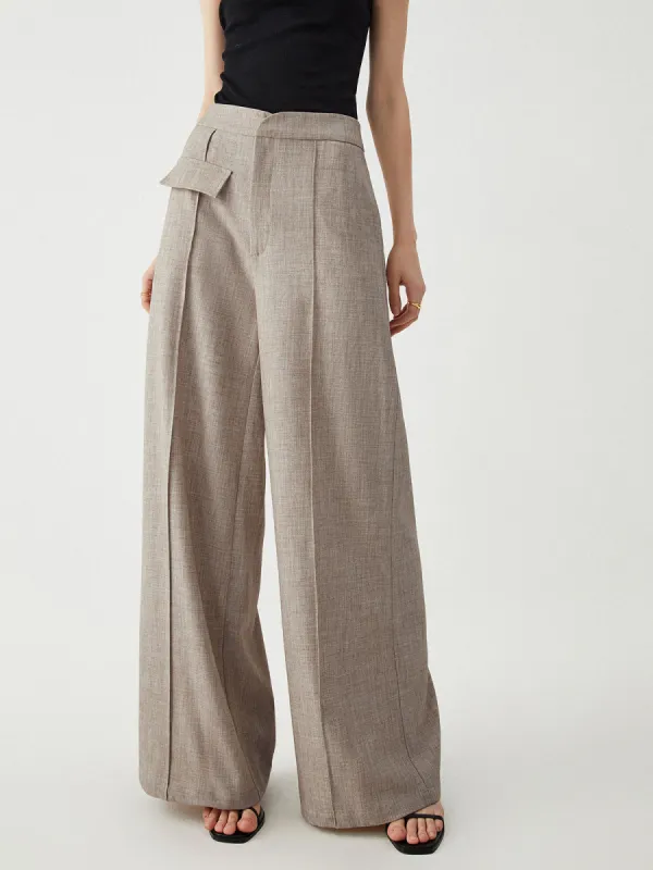 Zipper Wide Leg Pants sold by COMMENSE