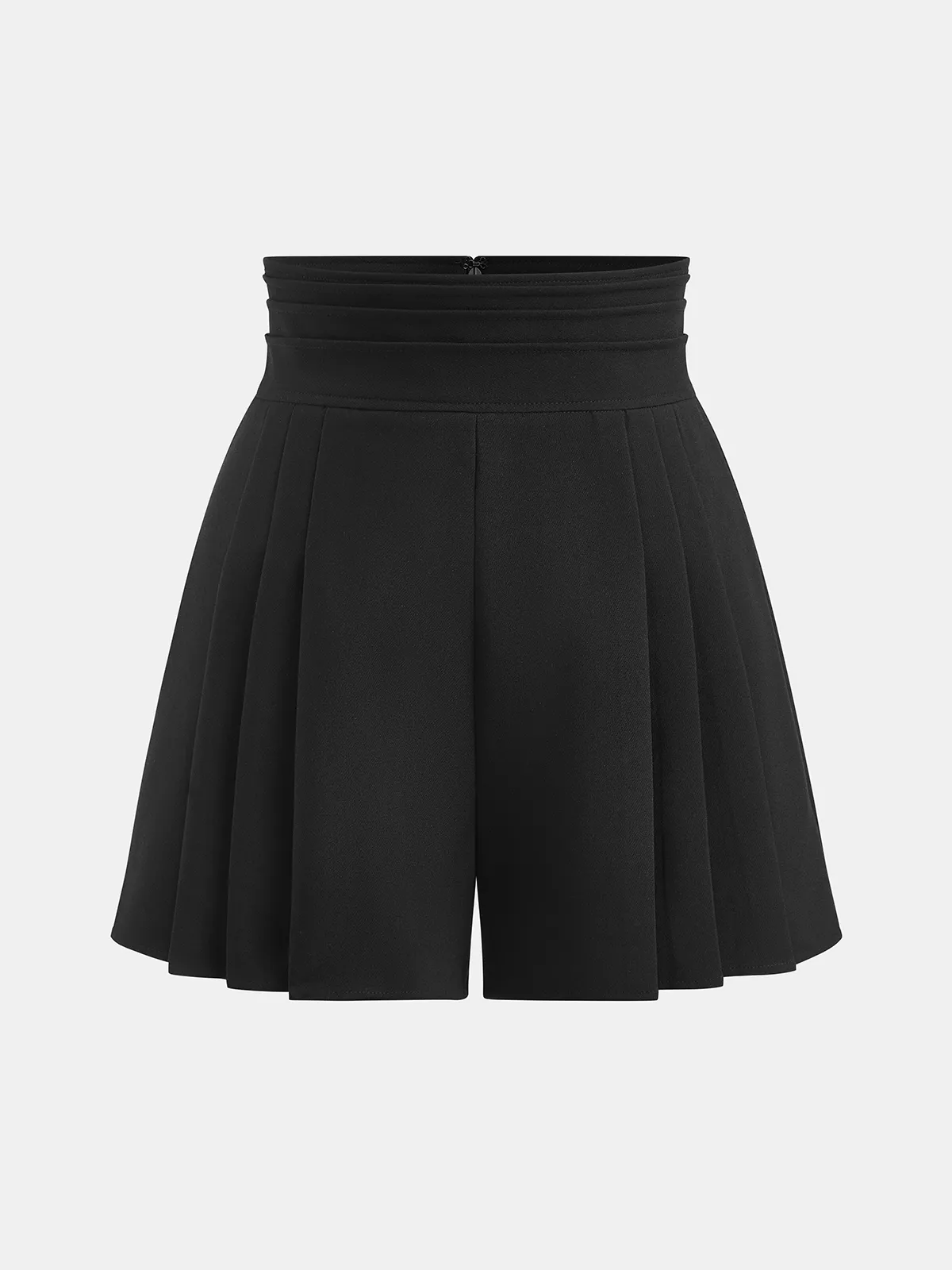 High-Waisted A-Line Pleated Shorts sold by COMMENSE