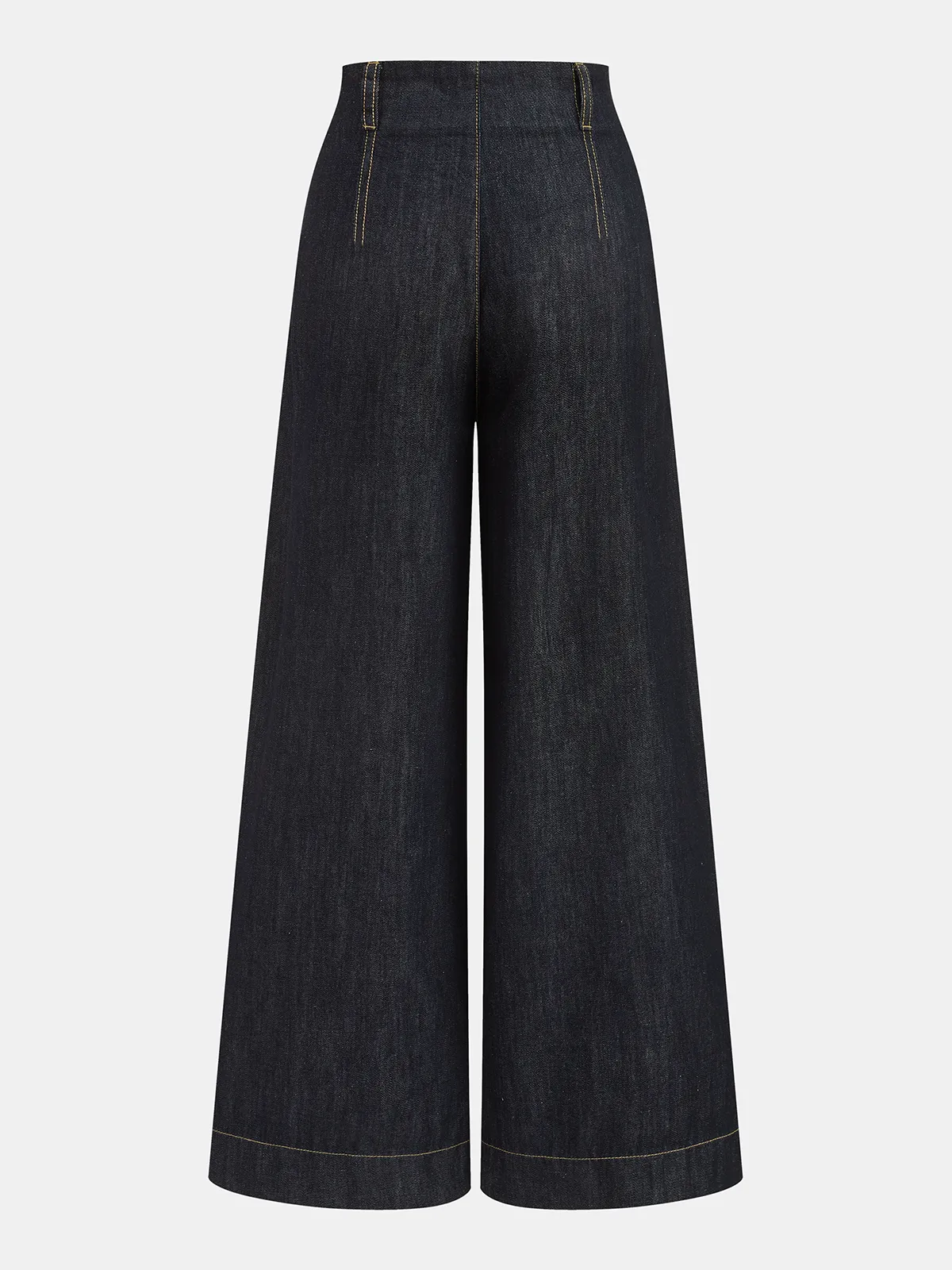 Contrast Stitch High-Waisted Wide-Leg Jeans sold by COMMENSE product image thumbnail 2
