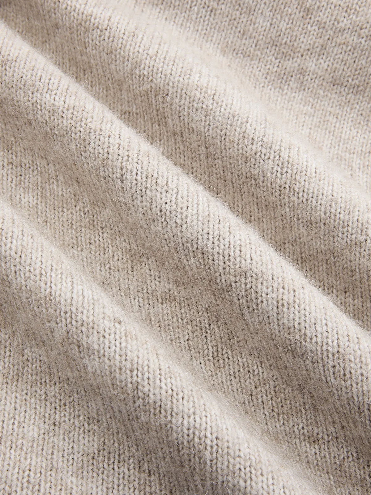 Wool-Blend Lace-Trim Square-Neck Dress sold by COMMENSE product image thumbnail 3