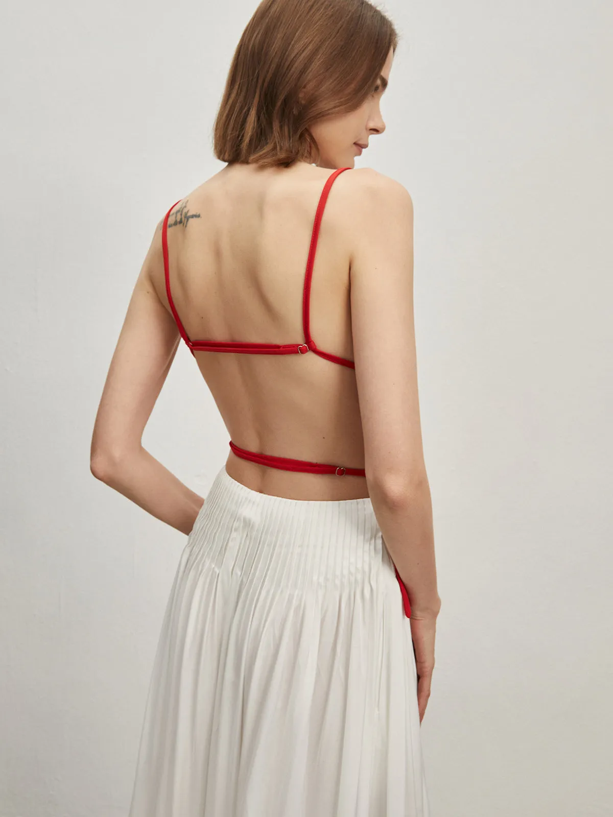Backless Adjustable Strap Blouse sold by COMMENSE product image thumbnail 4