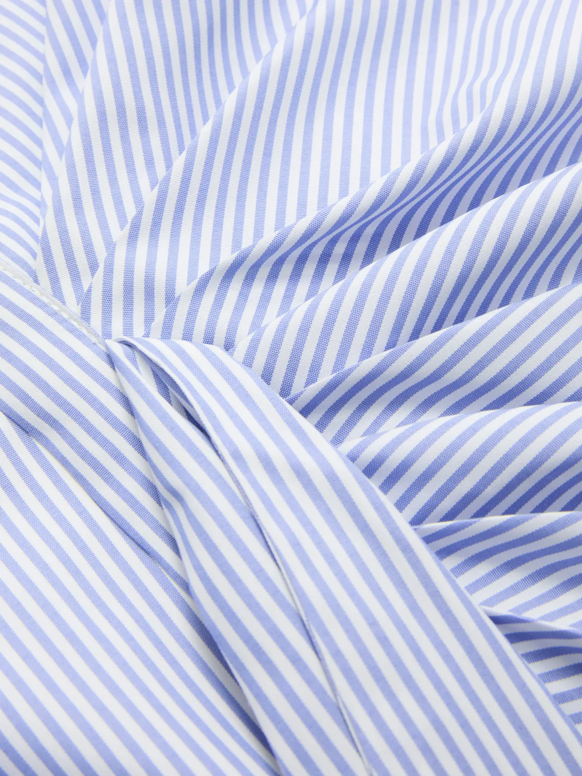 Knot-Front Striped Shirt Dress sold by COMMENSE product image thumbnail 4