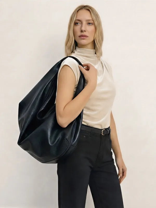 Large-Capacity Slouchy Hobo Bag sold by COMMENSE