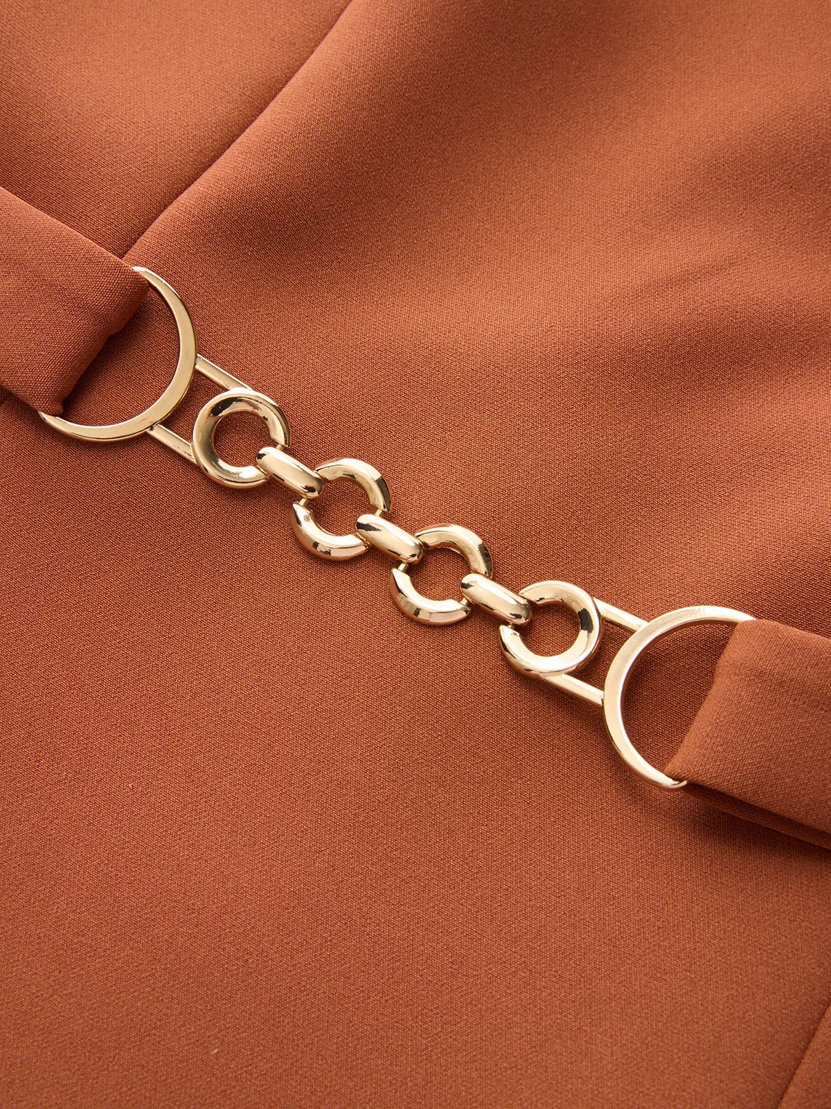 Belted Asymmetric Neckline Sleeveless Mini Dress sold by COMMENSE product image thumbnail 4