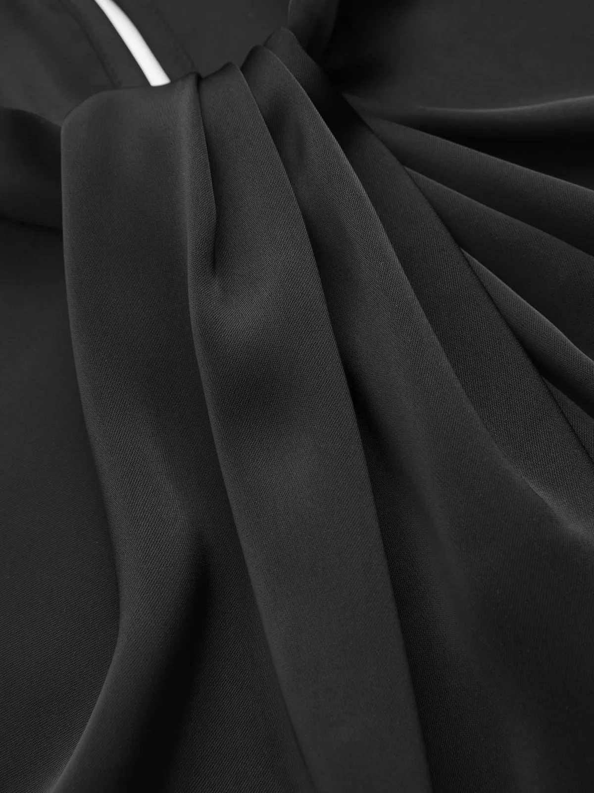 Sheer Sleeve Twist Front Satin Blouse sold by COMMENSE product image thumbnail 5