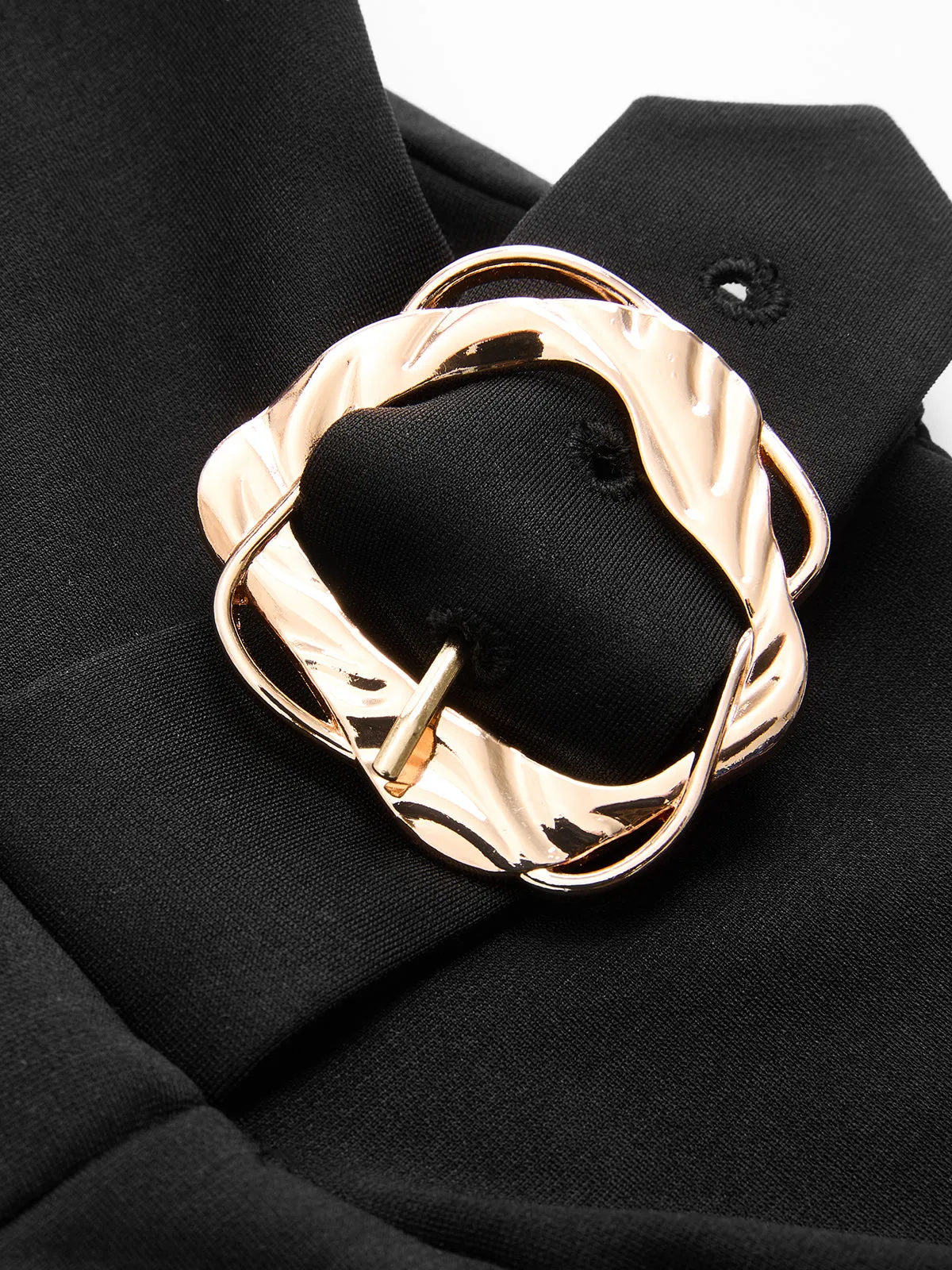 Metal Detail Slit Sleeveless Midi Dress sold by COMMENSE product image thumbnail 4