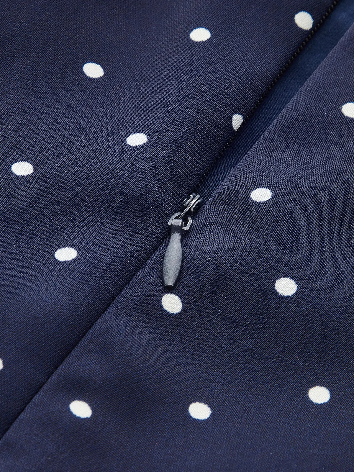 Keyhole Neckline Polka Dot Mini Dress sold by COMMENSE product image thumbnail 5