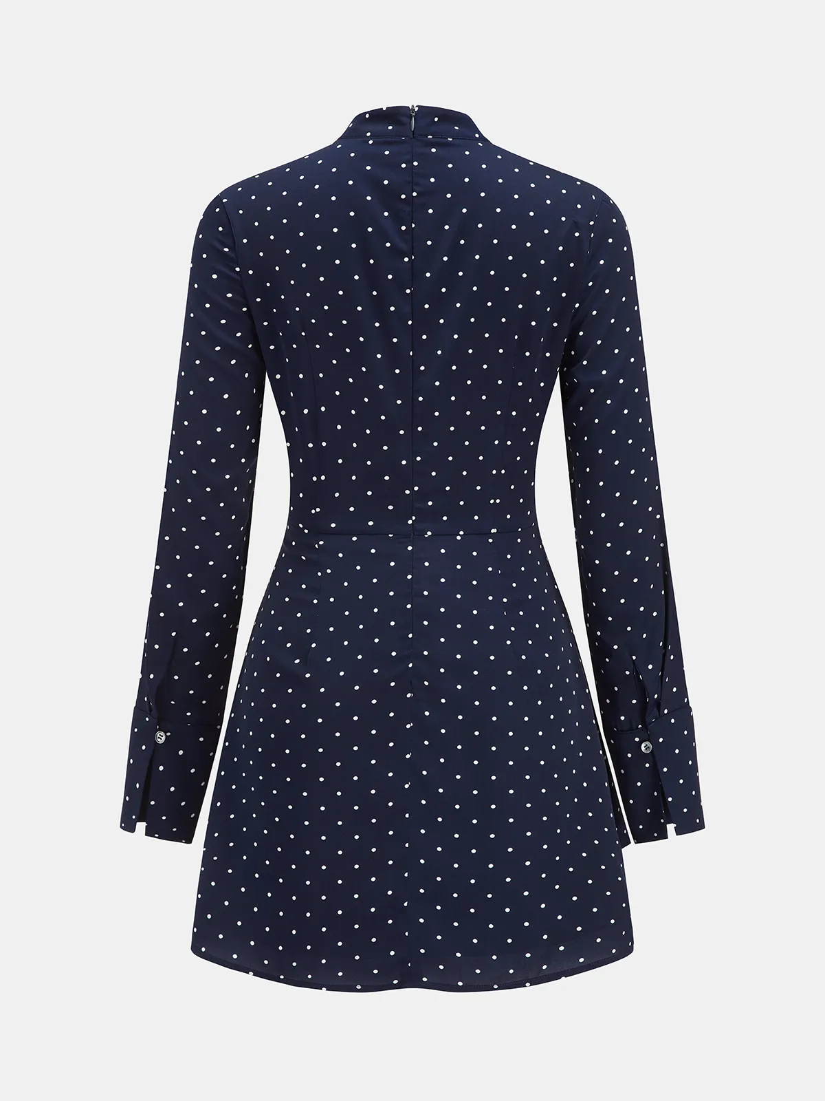 Keyhole Neckline Polka Dot Mini Dress sold by COMMENSE product image thumbnail 3