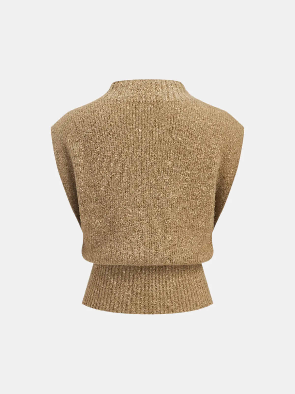 Wool-Blend Mock Neck Sweater Vest sold by COMMENSE product image thumbnail 2