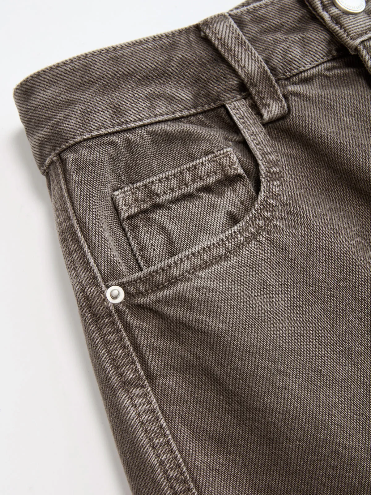 Distressed Denim Curved-Leg Pants sold by COMMENSE product image thumbnail 4