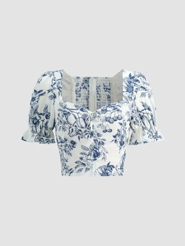 Cherry Daze Square Neck Top sold by COMMENSE