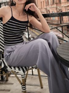Leisure Satin Wide Leg Pants sold by COMMENSE