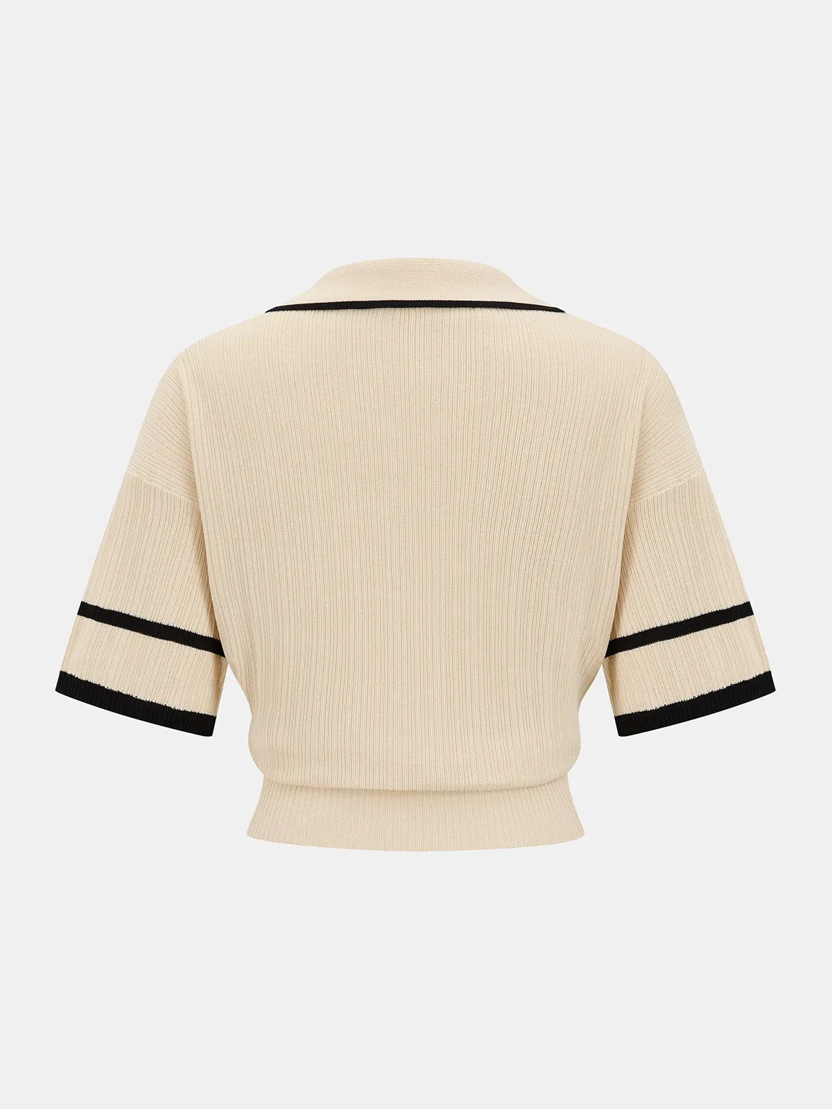 Contrast Trim Polo Top & Drawstring Pant Set sold by COMMENSE product image thumbnail 3