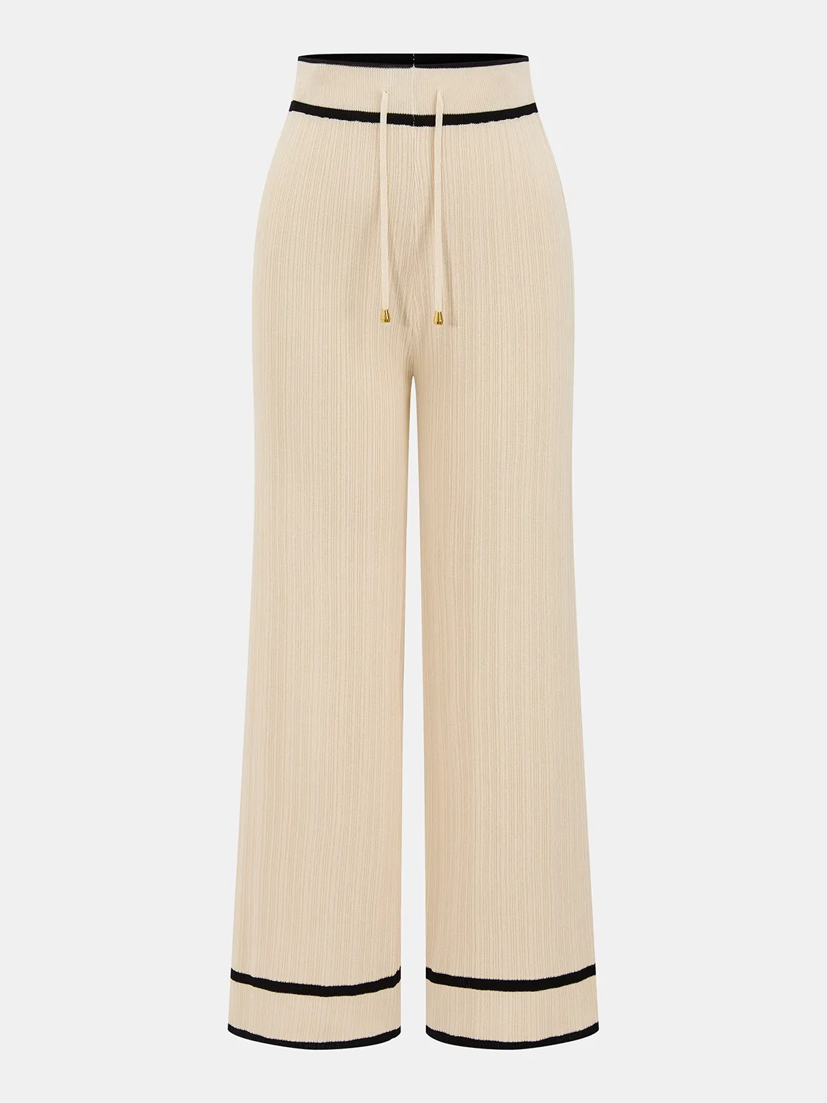 Contrast Trim Polo Top & Drawstring Pant Set sold by COMMENSE product image thumbnail 4