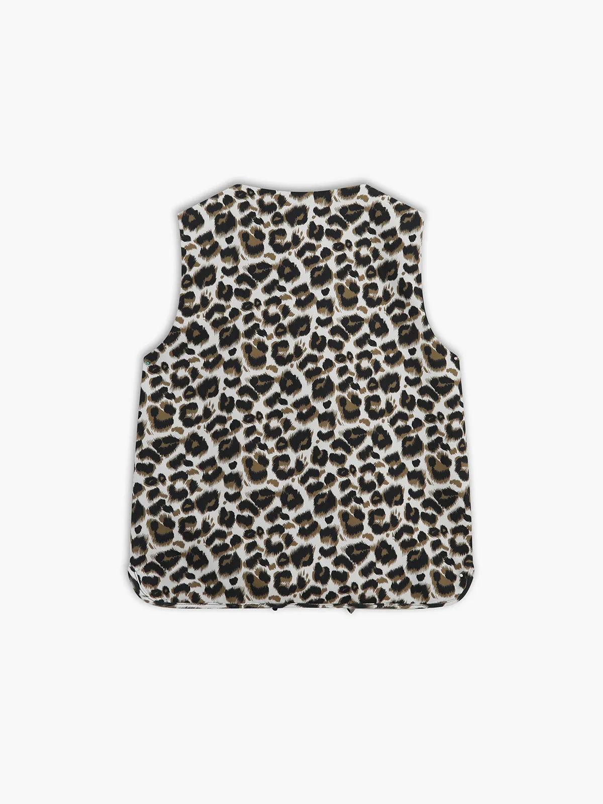 Leopard Print Bow V-neck Vest sold by COMMENSE product image thumbnail 2