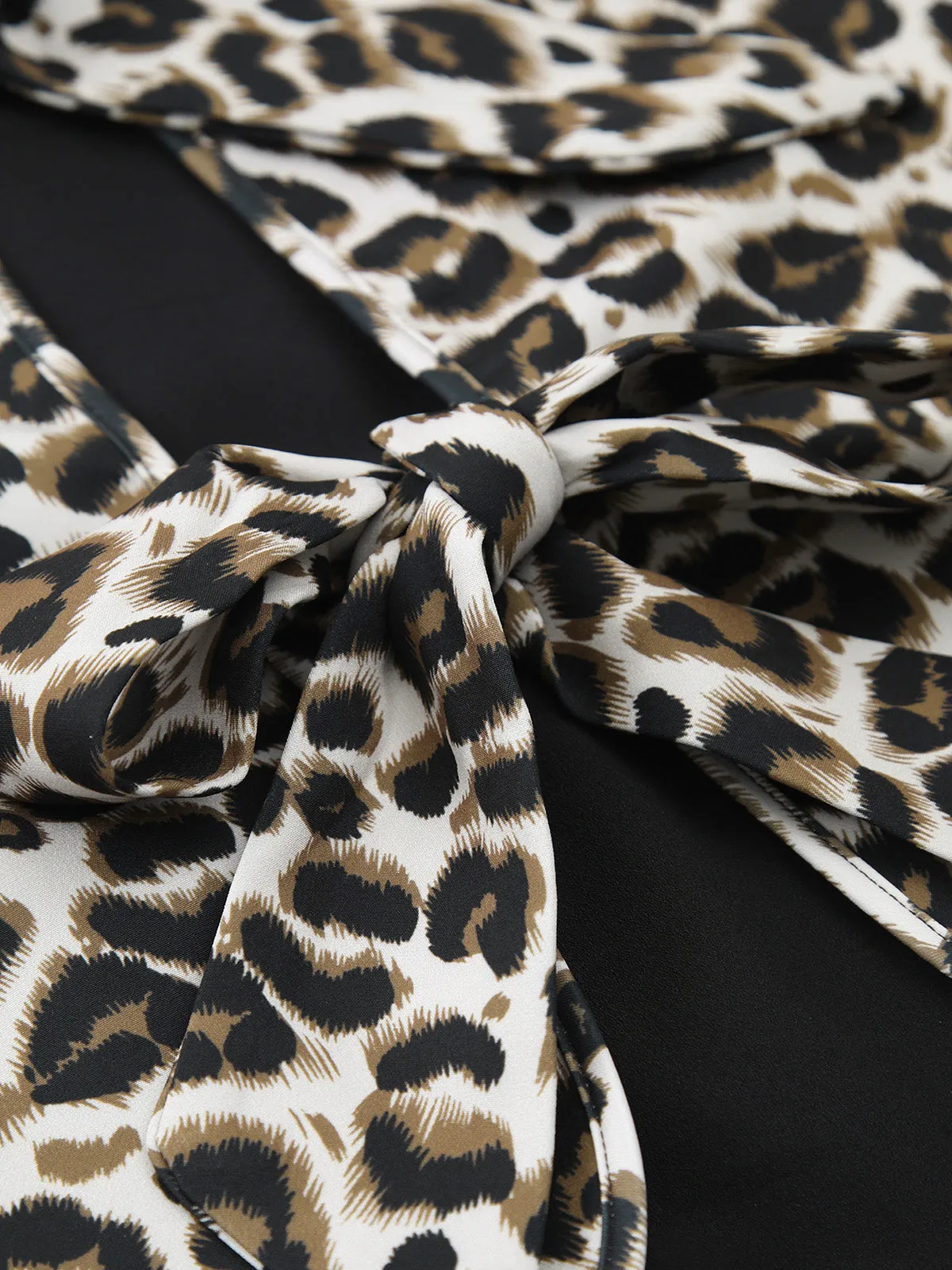 Leopard Print Bow V-neck Vest sold by COMMENSE product image thumbnail 3