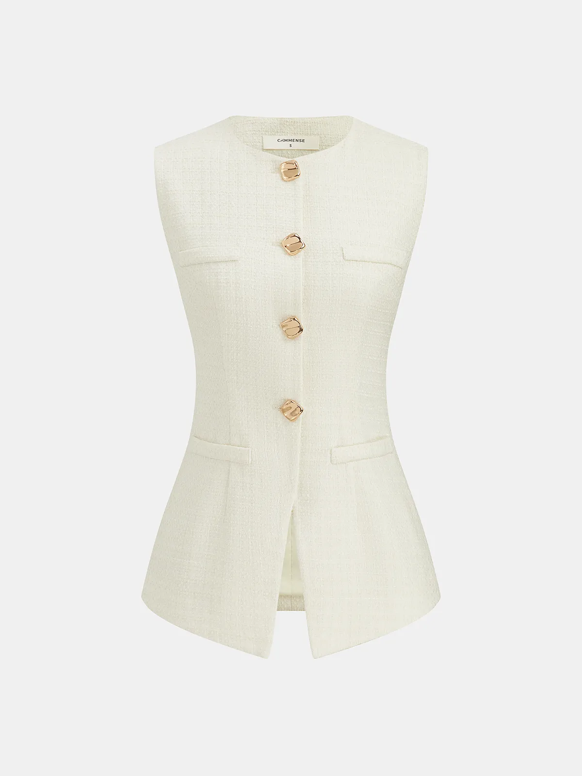 Metal Button Tweed Vest & Shorts Set sold by COMMENSE product image thumbnail 3