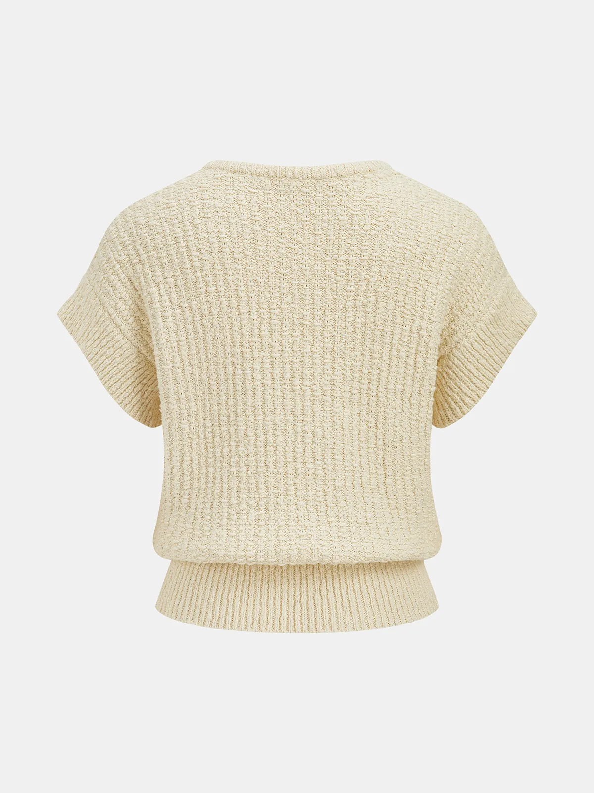 Textured Knit Top & Drawstring Mini Skirt Set sold by COMMENSE product image thumbnail 3