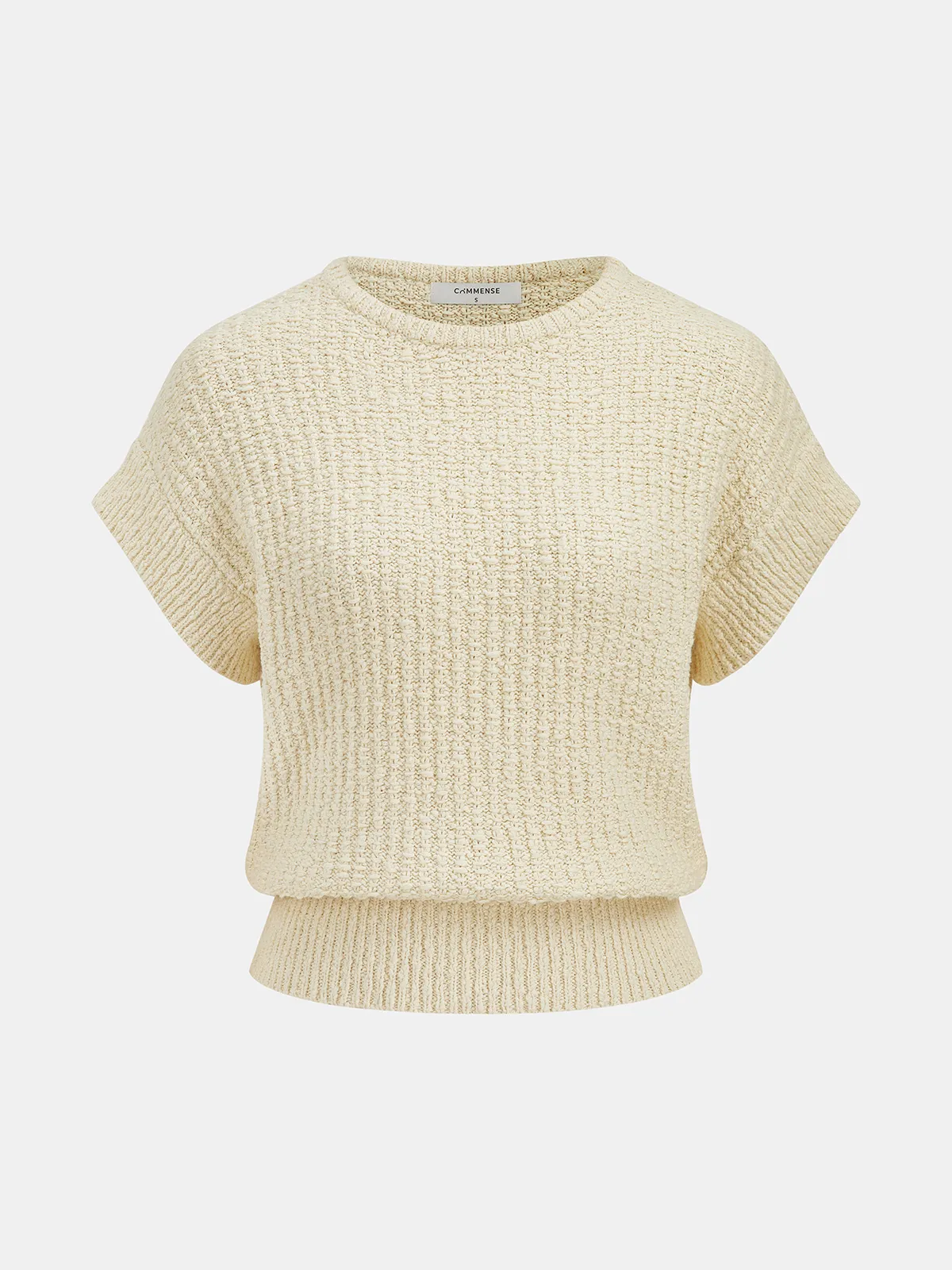 Textured Knit Top & Drawstring Mini Skirt Set sold by COMMENSE product image thumbnail 2