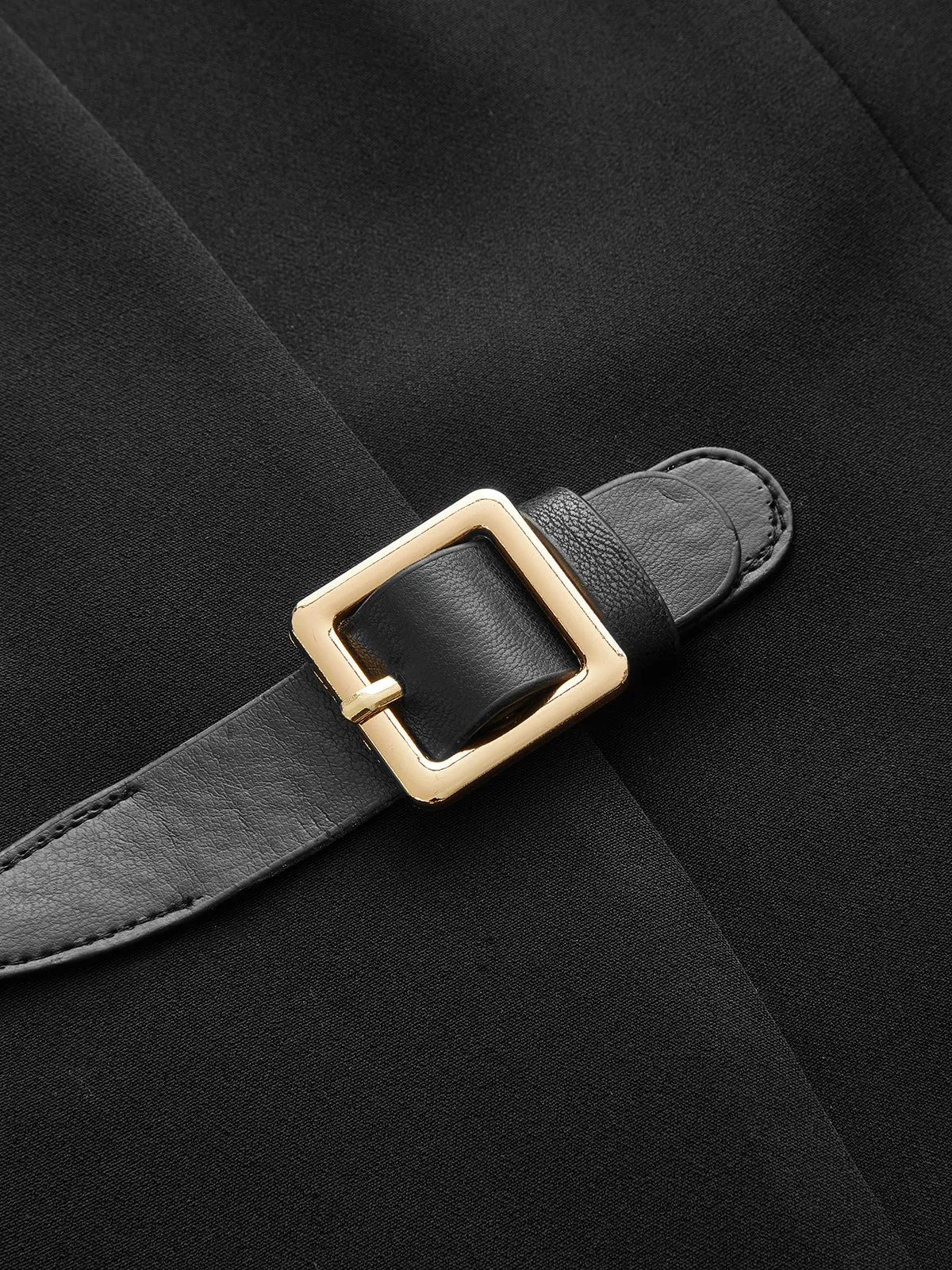 Notch Lapel Buckle Detail Blazer Vest sold by COMMENSE product image thumbnail 5