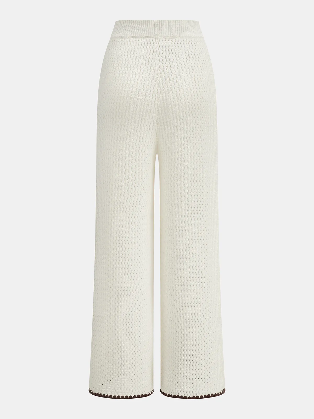 Contrast Trim Knit Vest & Wide-Leg Pants Set sold by COMMENSE product image thumbnail 5
