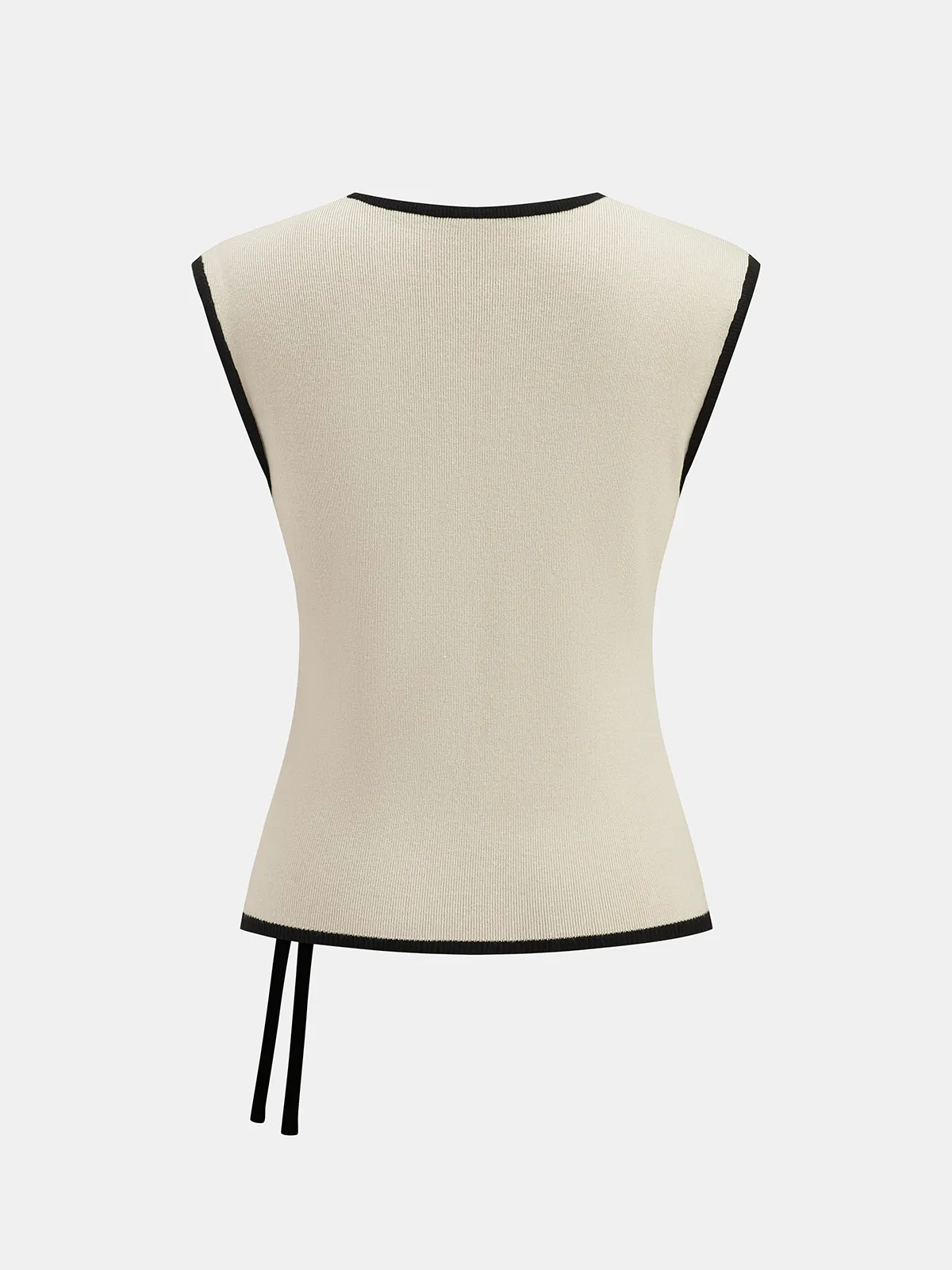 Contrast Trim Sleeveless Knit Top sold by COMMENSE product image thumbnail 3