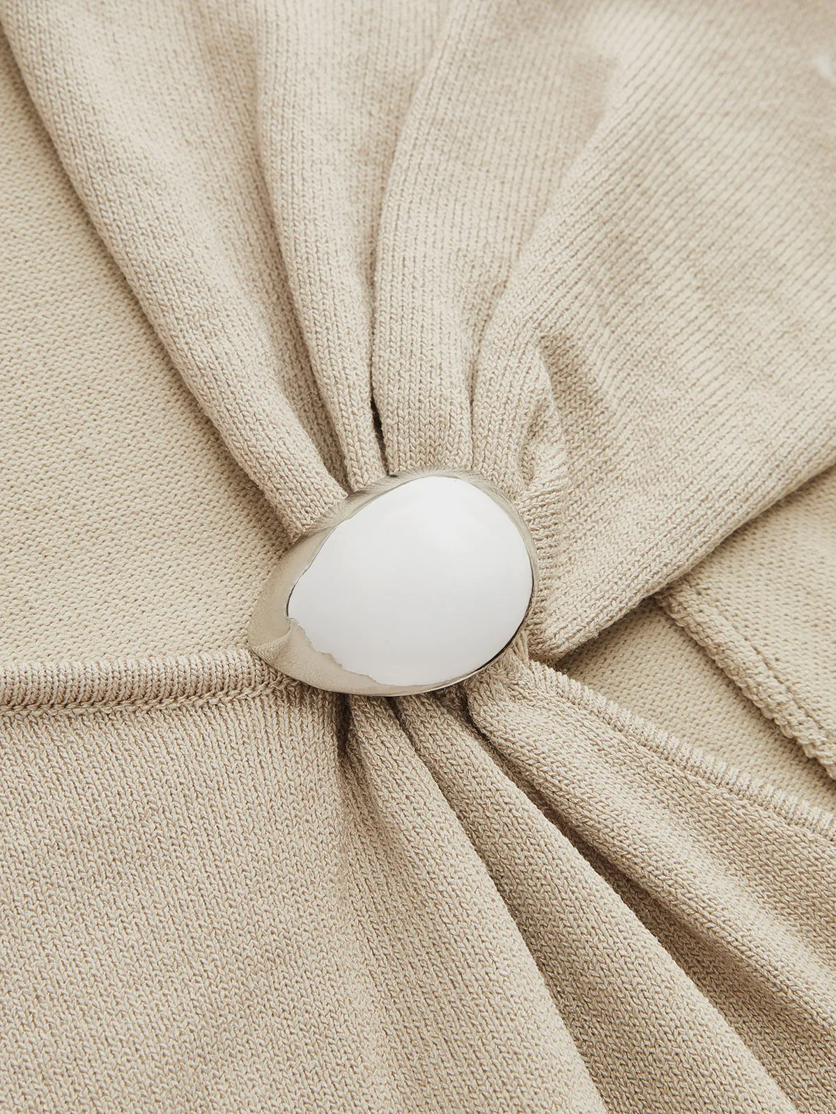 Asymmetric Short-Sleeve Knit Top sold by COMMENSE product image thumbnail 4