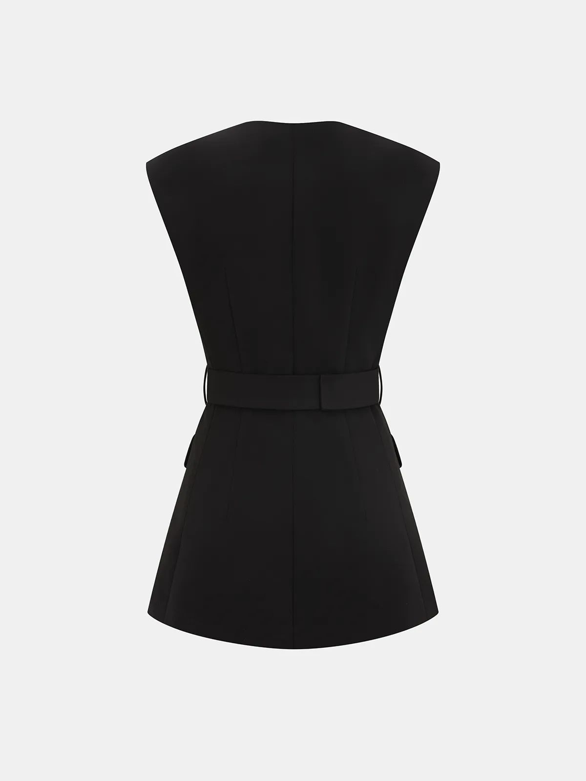 Sleeveless Belted Blazer Vest sold by COMMENSE product image thumbnail 2